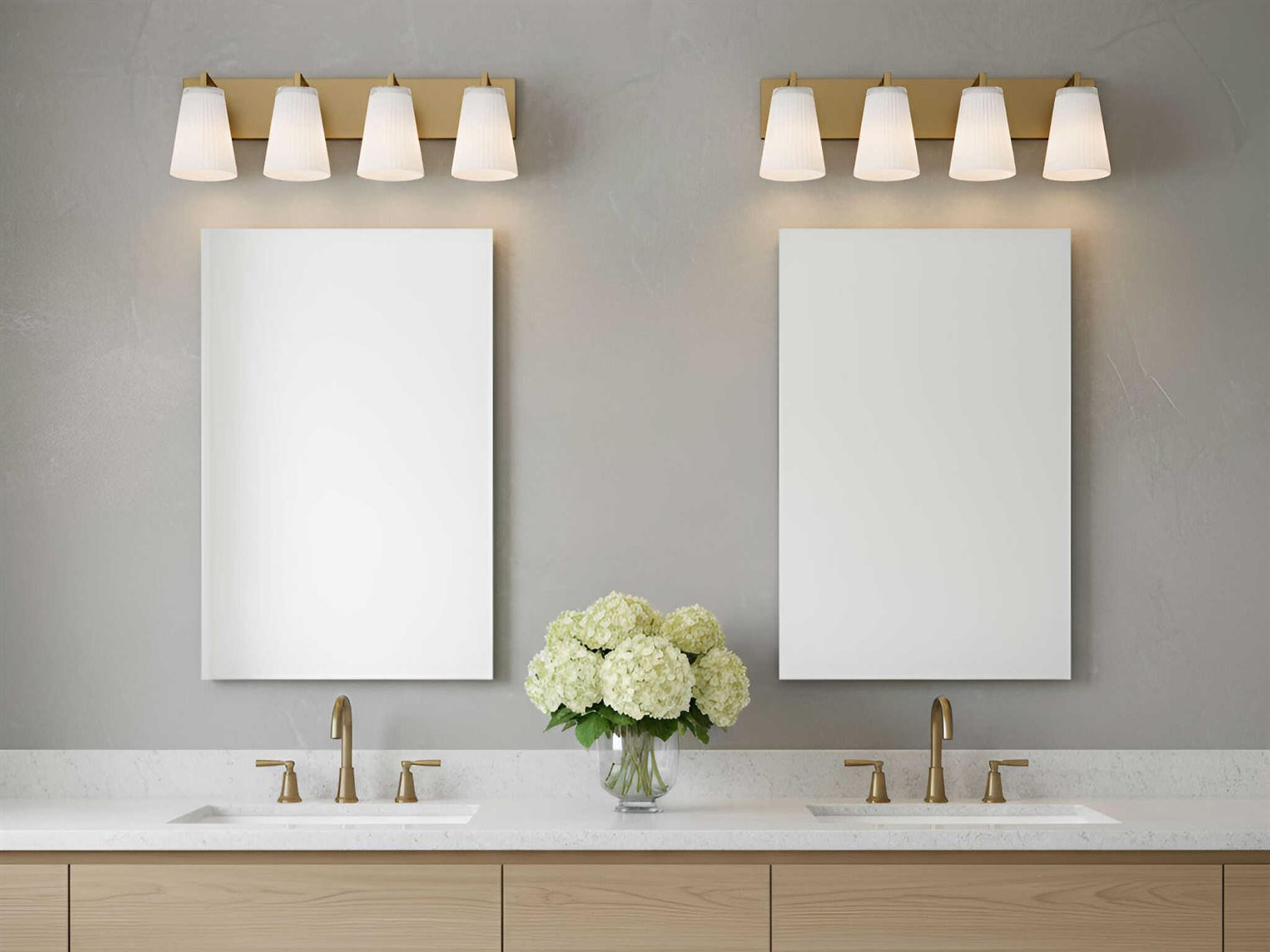 Generation Lighting Upson 4-Light Satin Brass Vanity Light