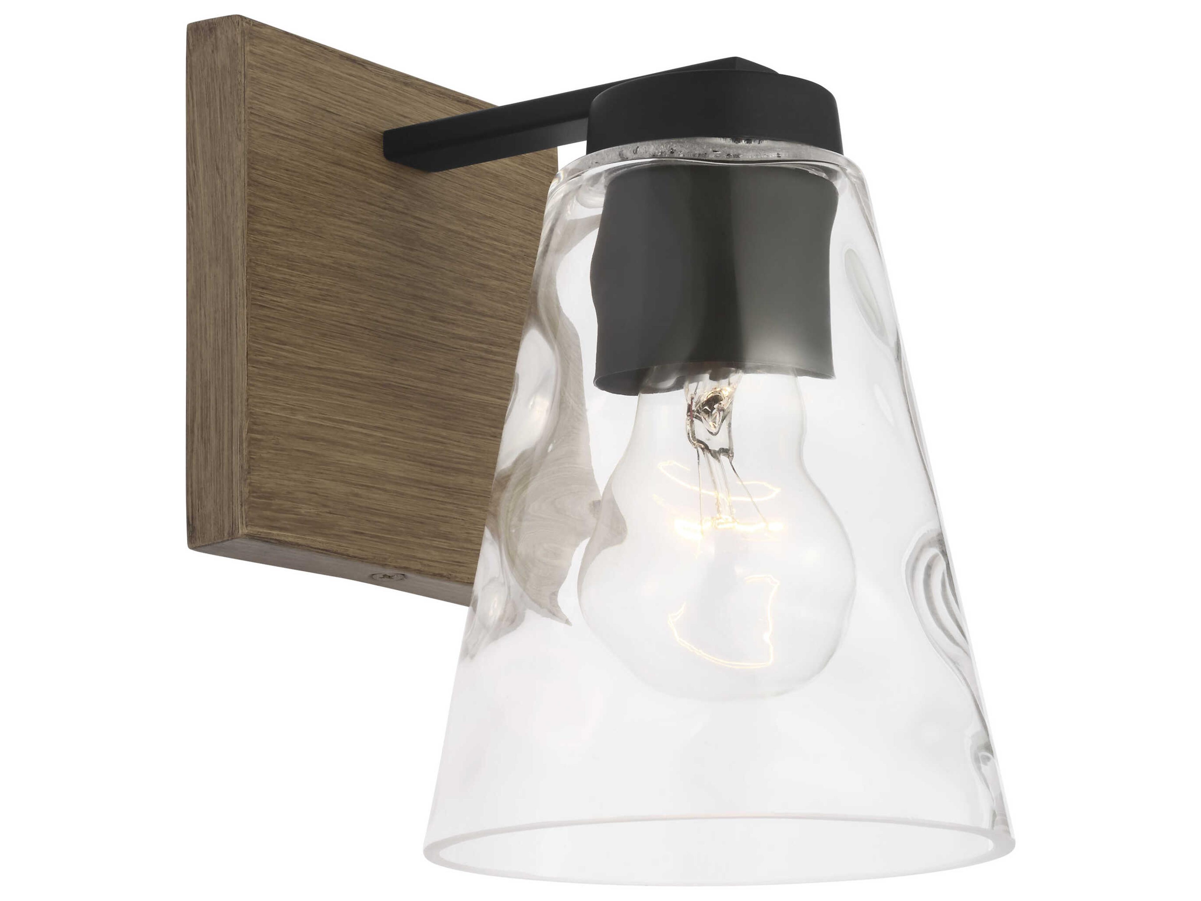 Dunton 1-Light Midnight Black Brown Vanity Light