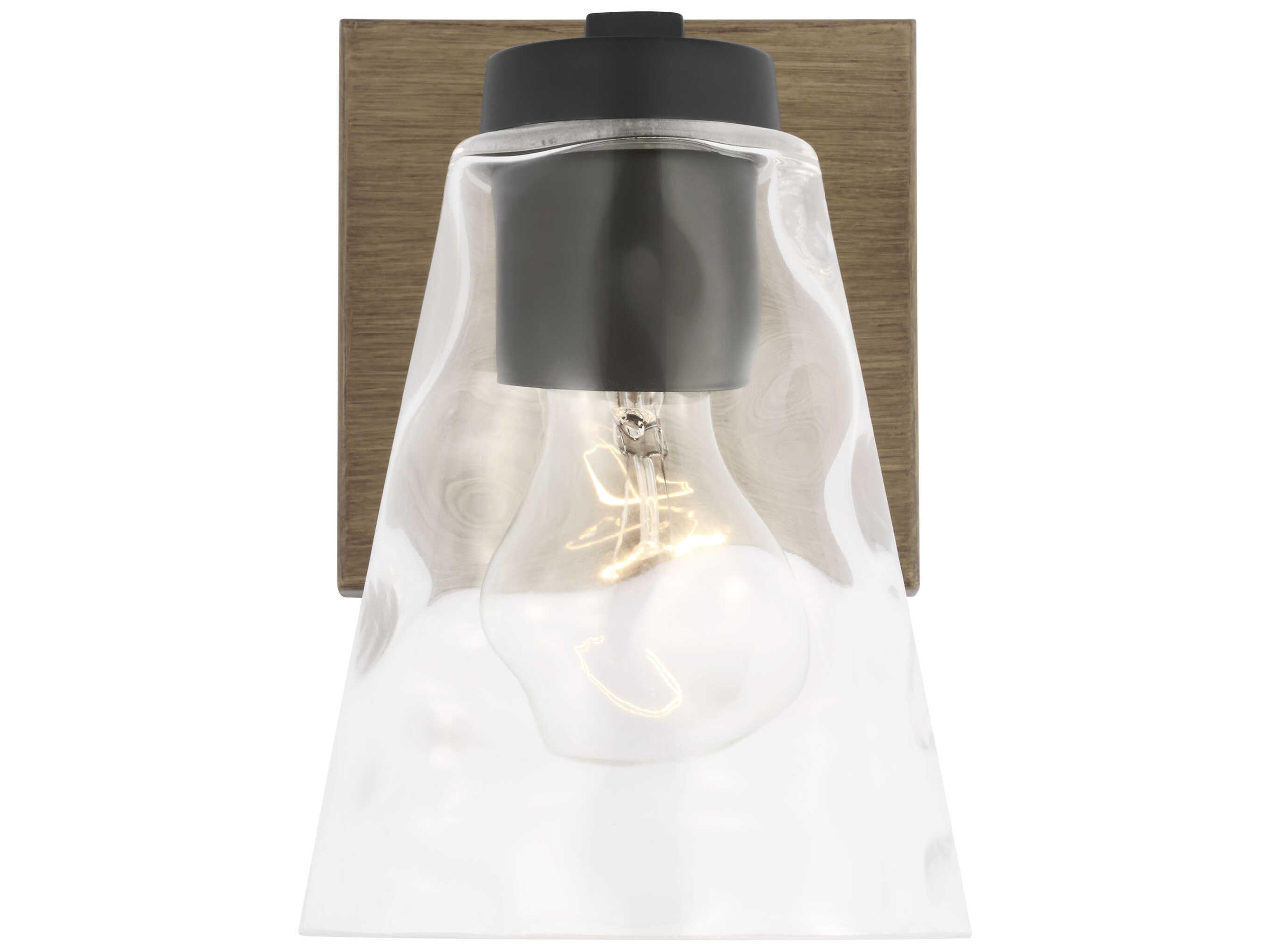 Generation Lighting Dunton 1-Light Midnight Black Brown Vanity Light