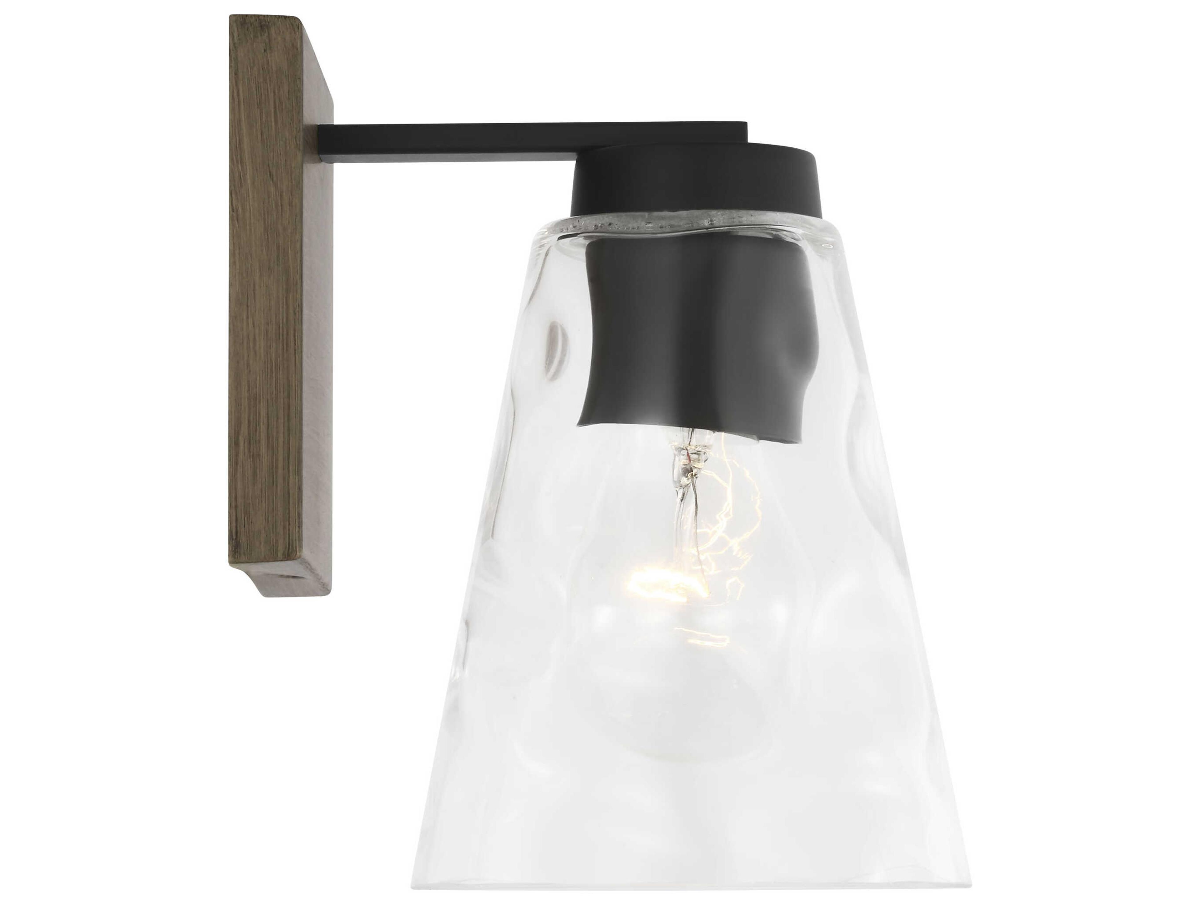 Generation Lighting Dunton 1-Light Midnight Black Brown Vanity Light