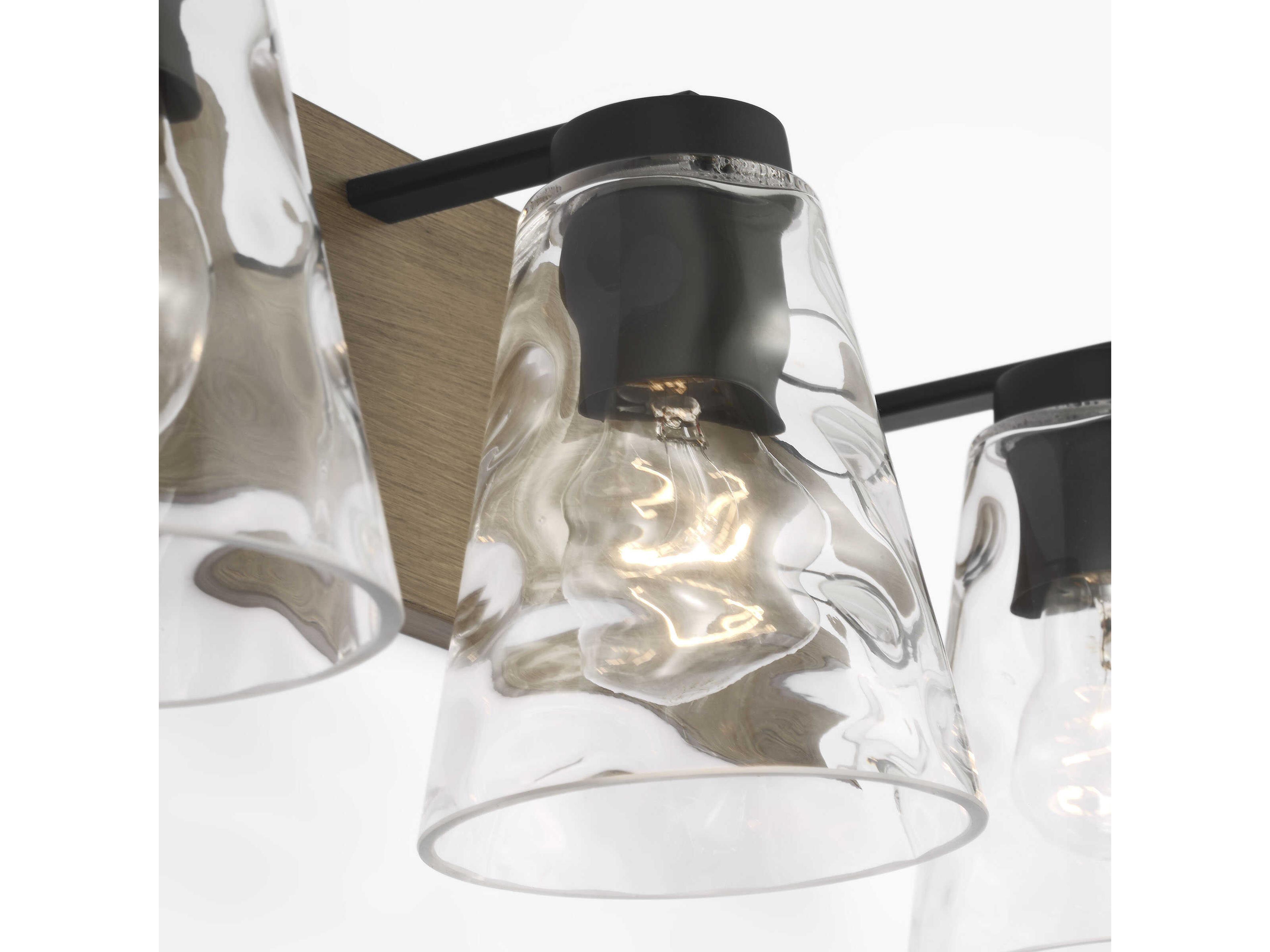 Generation Lighting Dunton 3-Light Midnight Black Brown Vanity Light