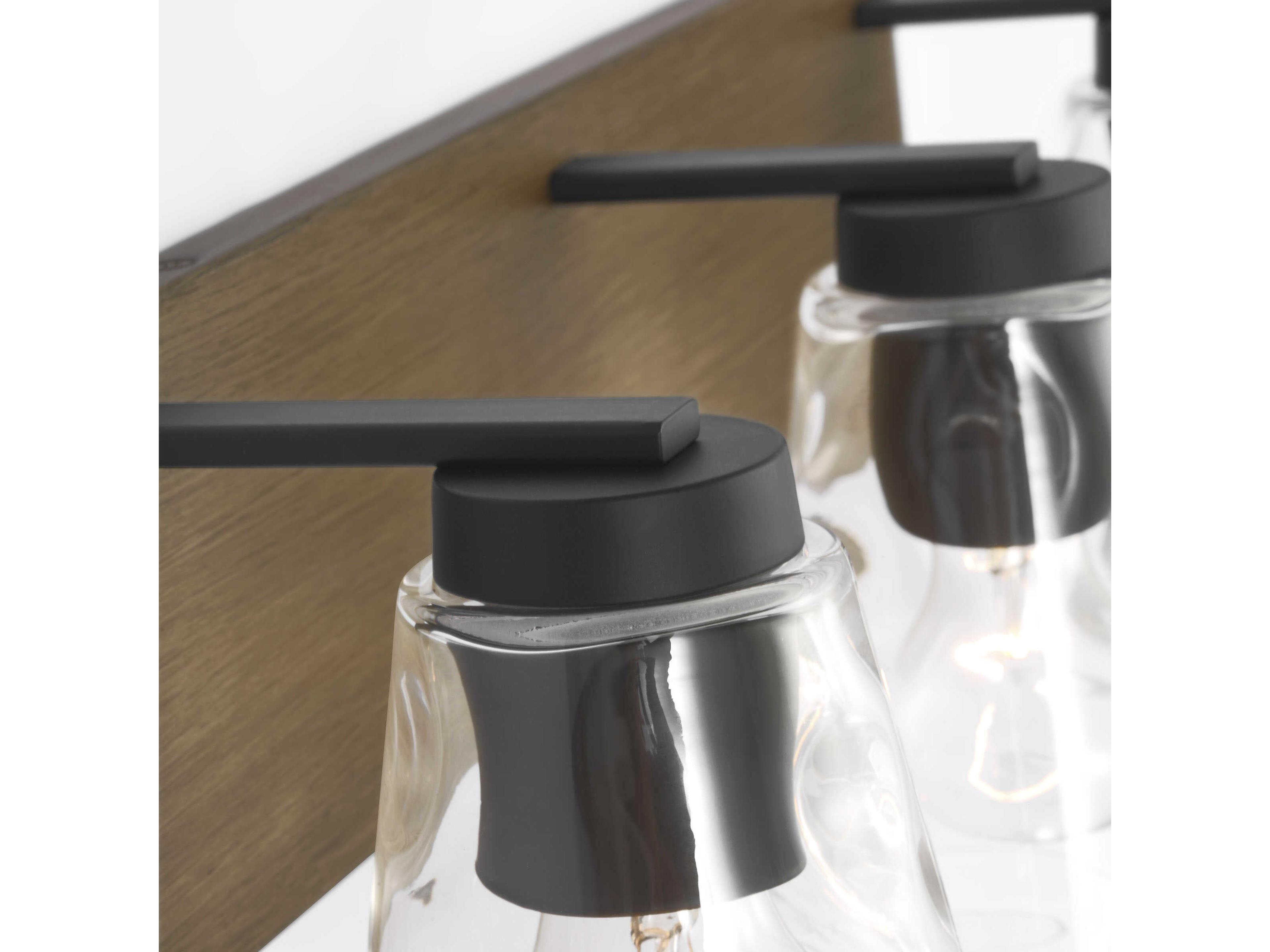 Generation Lighting Dunton 3-Light Midnight Black Brown Vanity Light