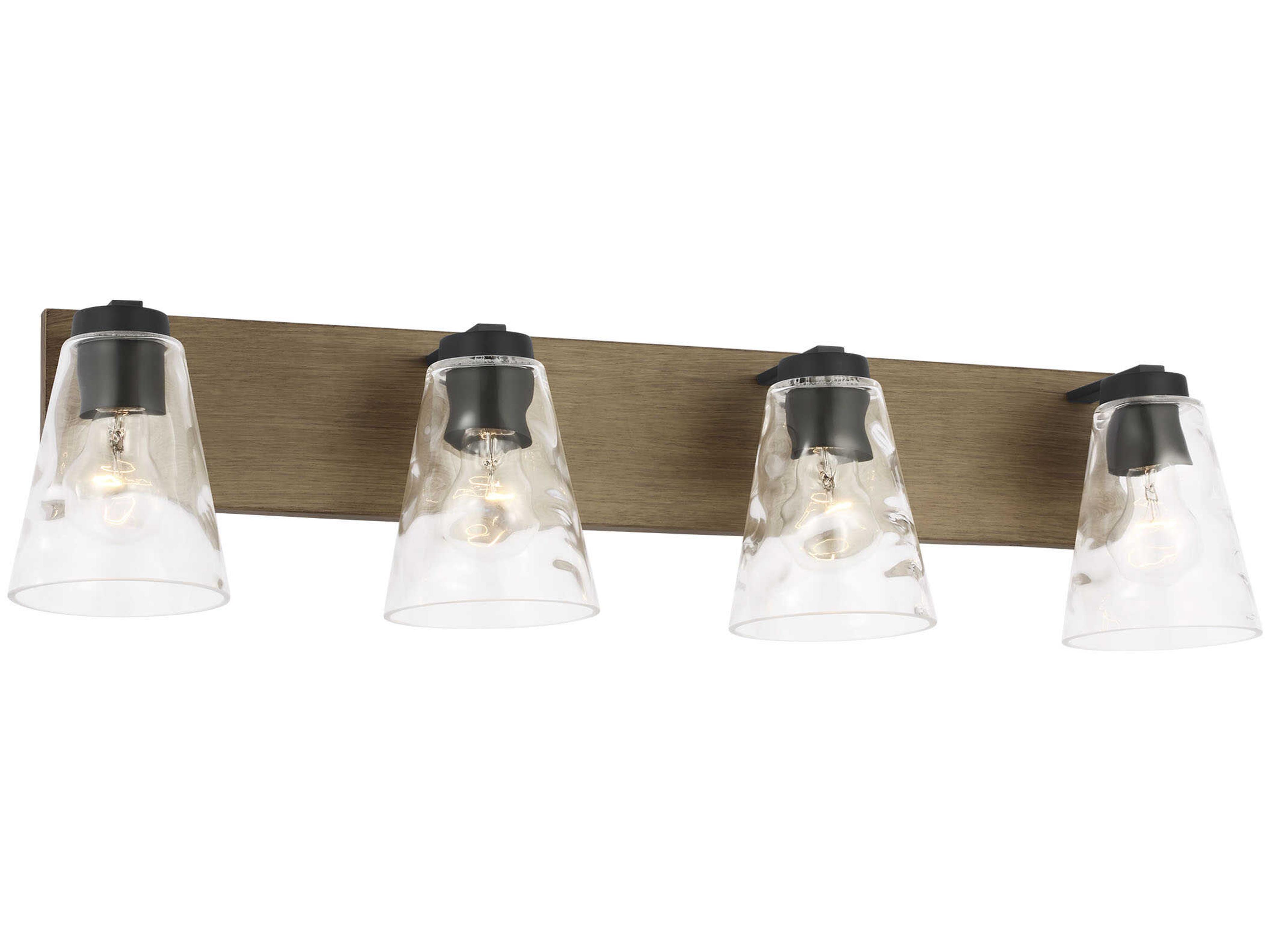 Dunton 4-Light Midnight Black Brown Vanity Light
