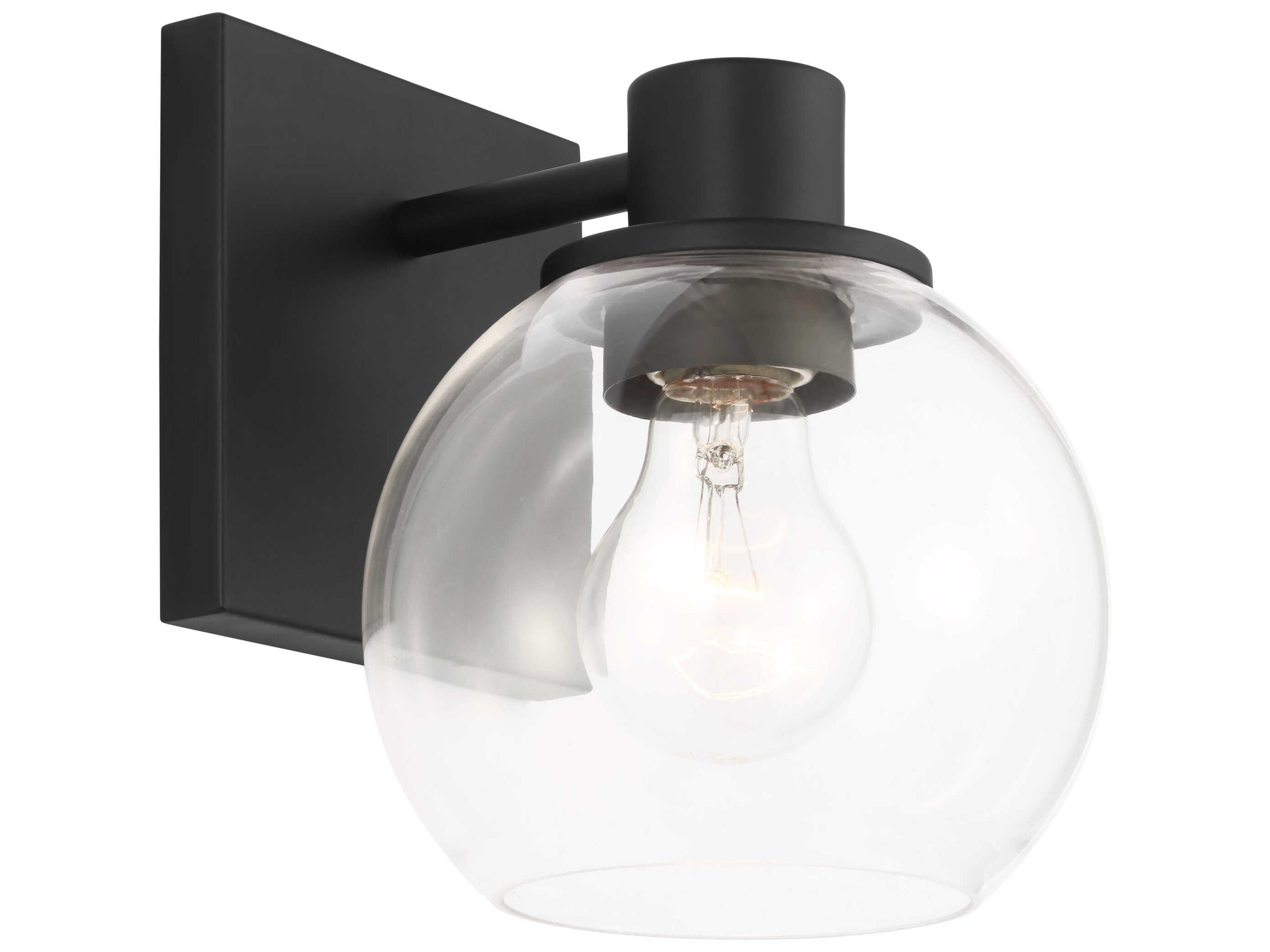Rito 1-Light Midnight Black Vanity Light