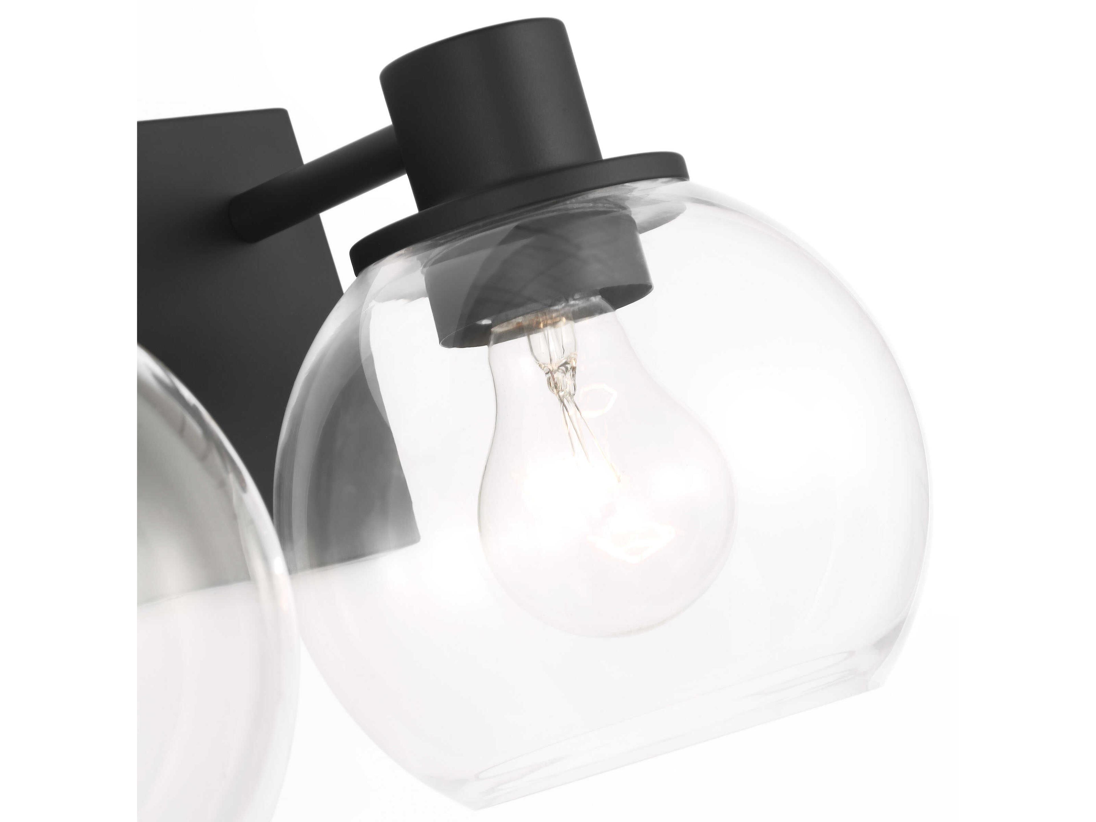 Generation Lighting Rito 2-Light Midnight Black Vanity Light