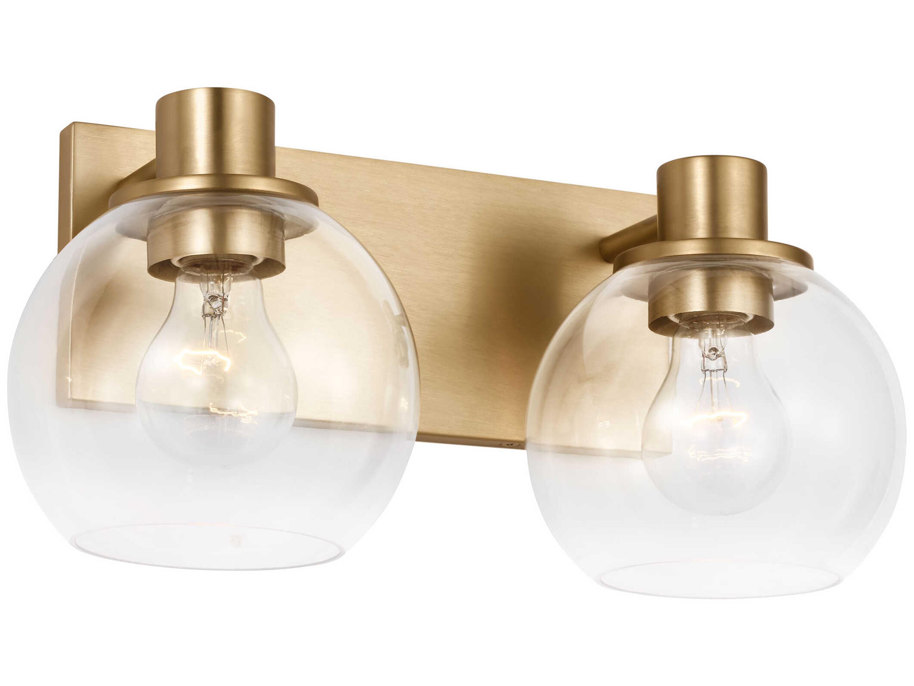 Rito 2-Light Satin Brass Vanity Light