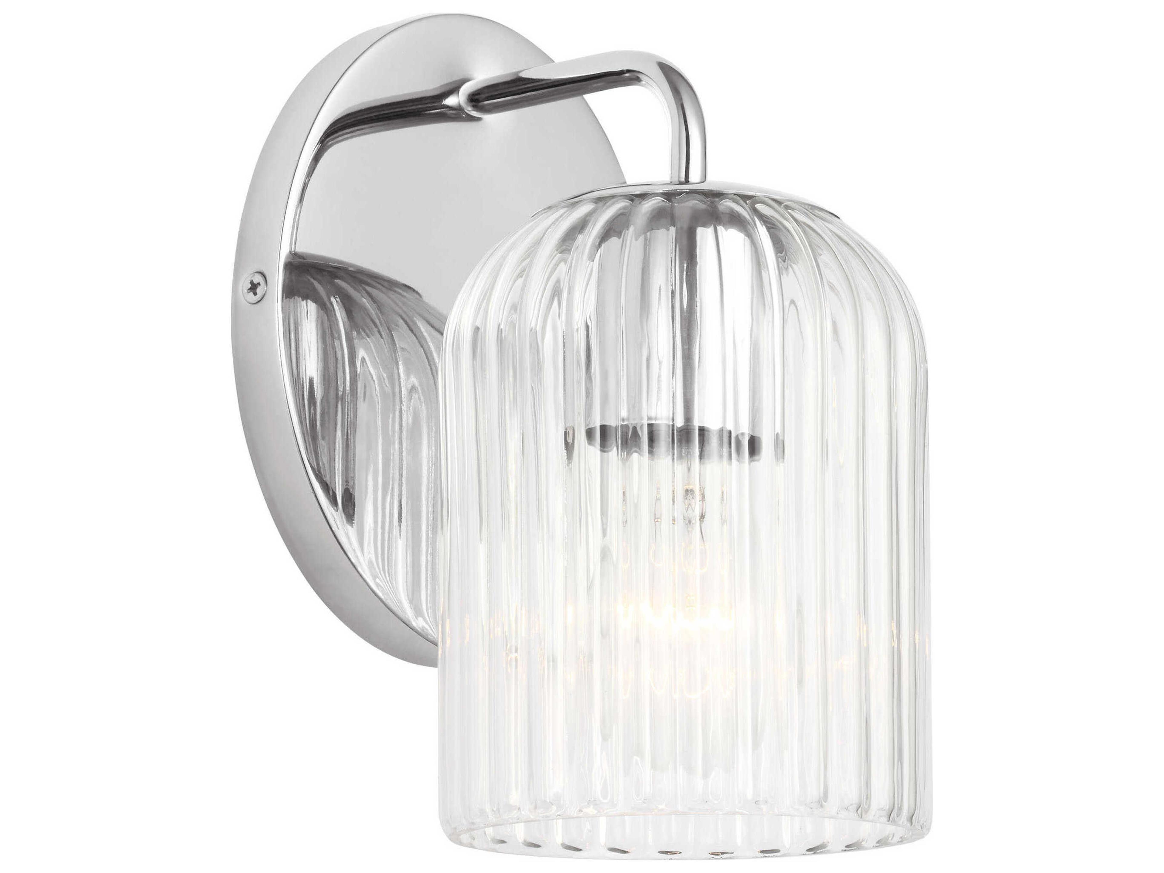 Eisele 1-Light Chrome Nickel Wall Sconce