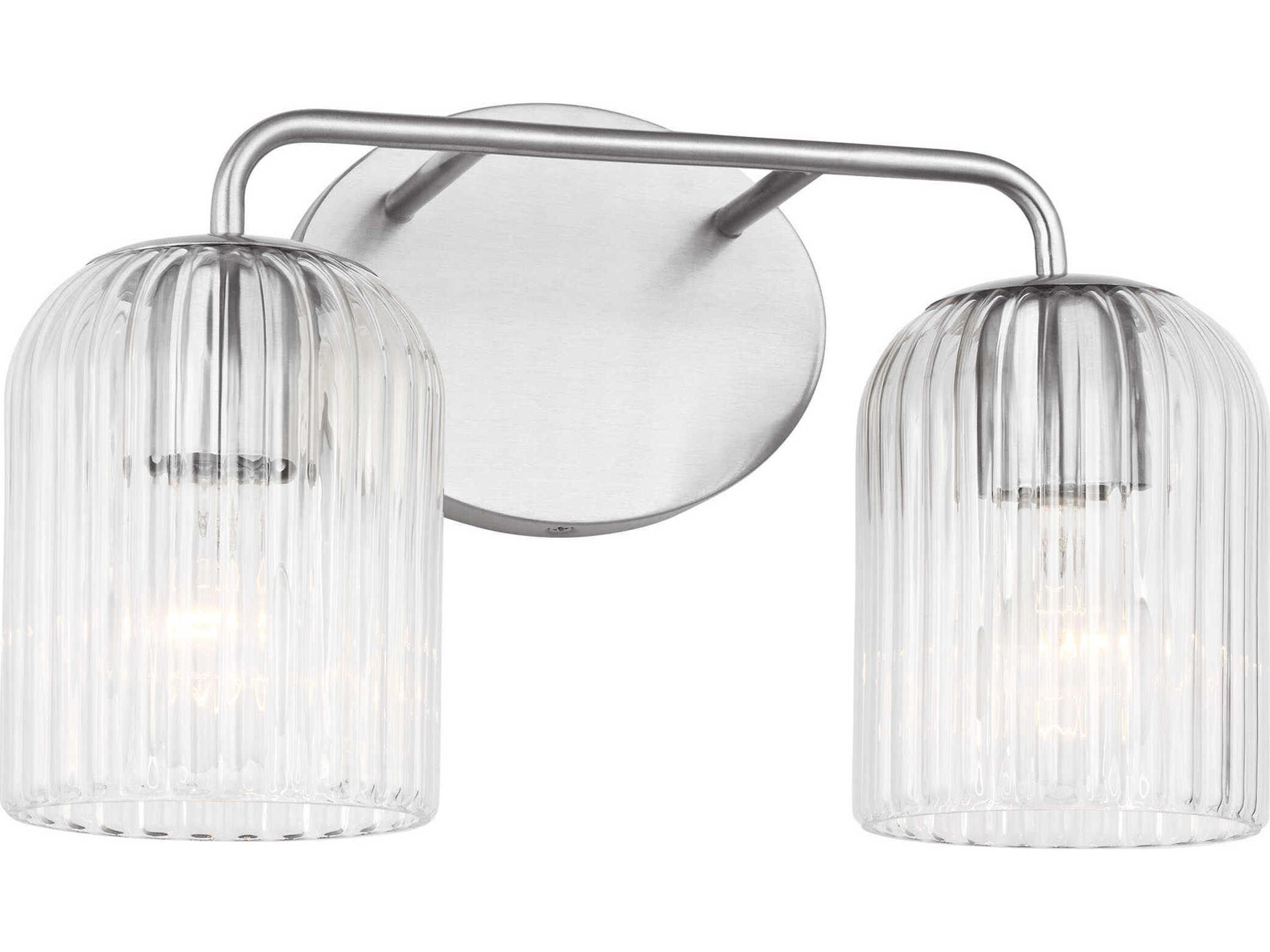 Eisele 2-Light Brushed Nickel Vanity Light