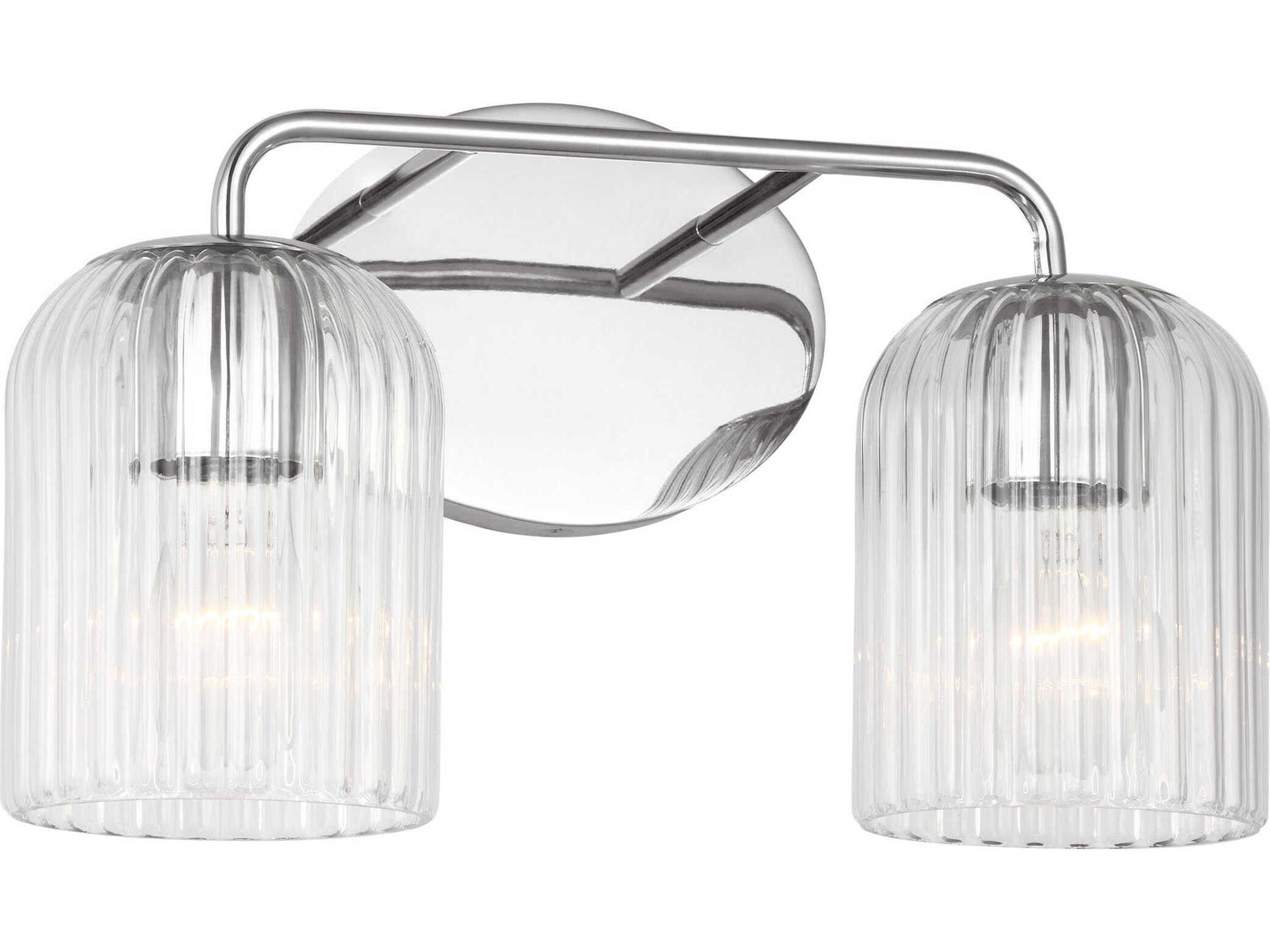 Eisele 2-Light Chrome Nickel Vanity Light