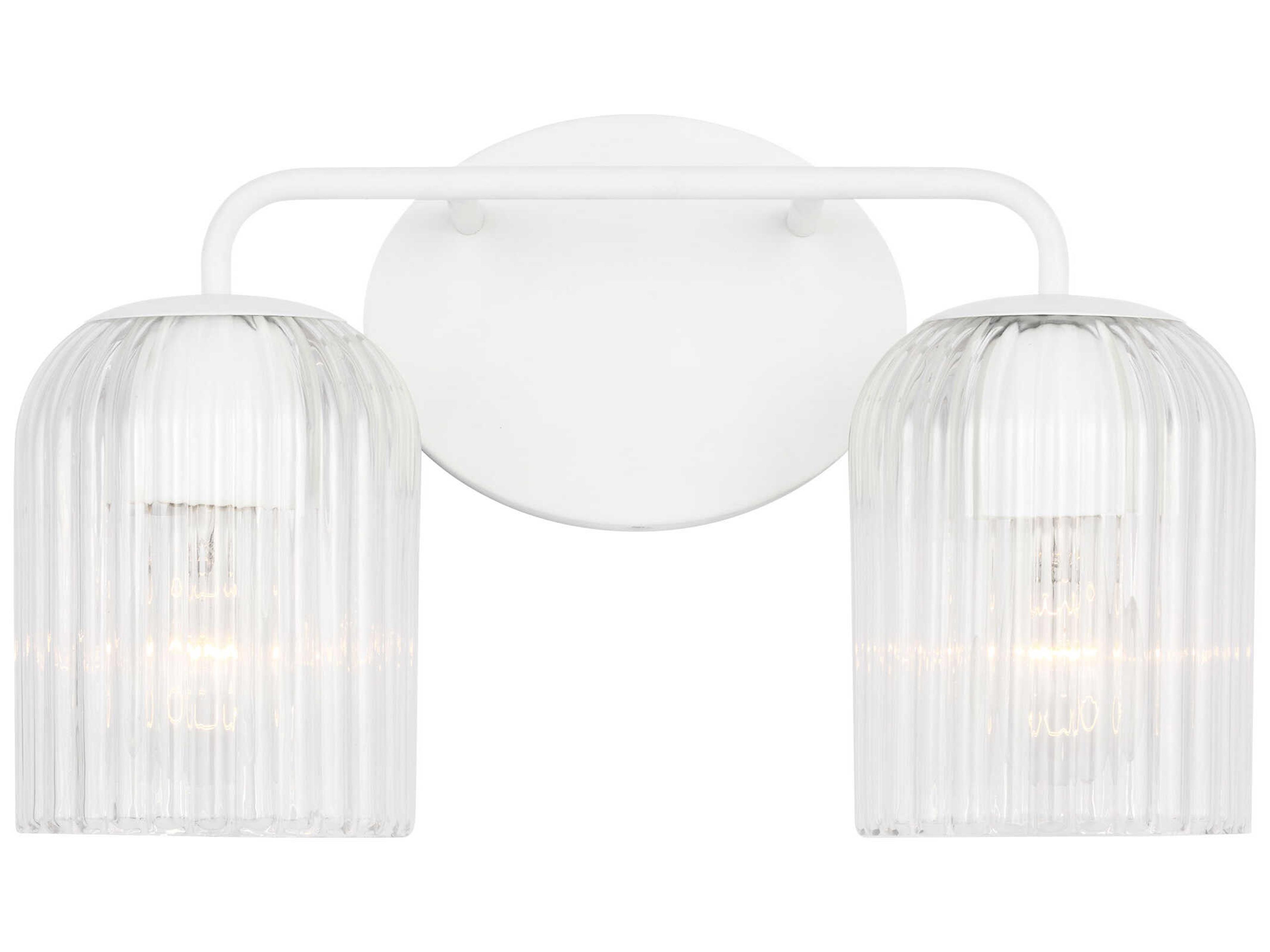 Generation Lighting Eisele 2-Light Matte White Vanity Light