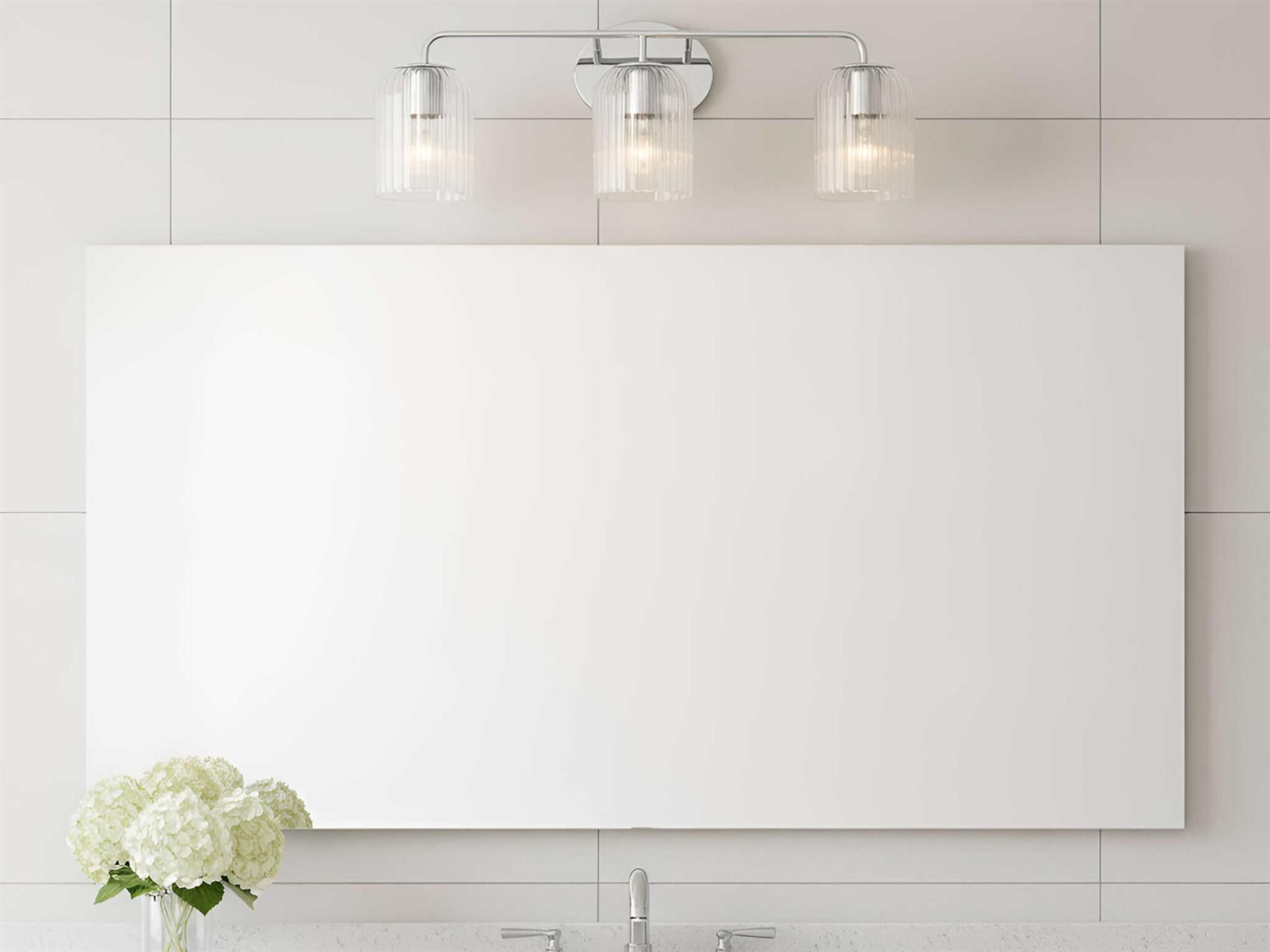 Generation Lighting Eisele 3-Light Chrome Nickel Vanity Light