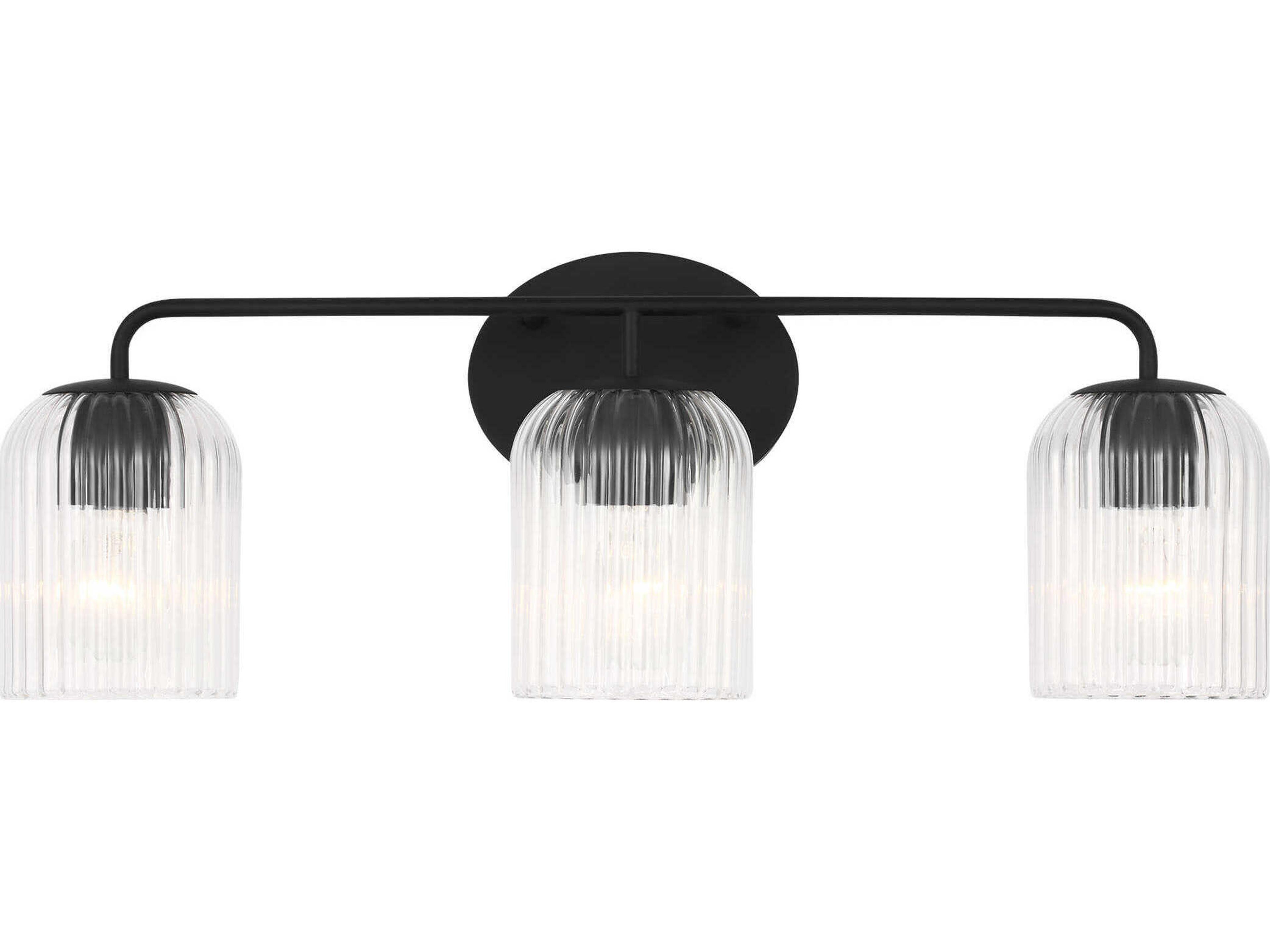 Generation Lighting Eisele 3-Light Midnight Black Vanity Light