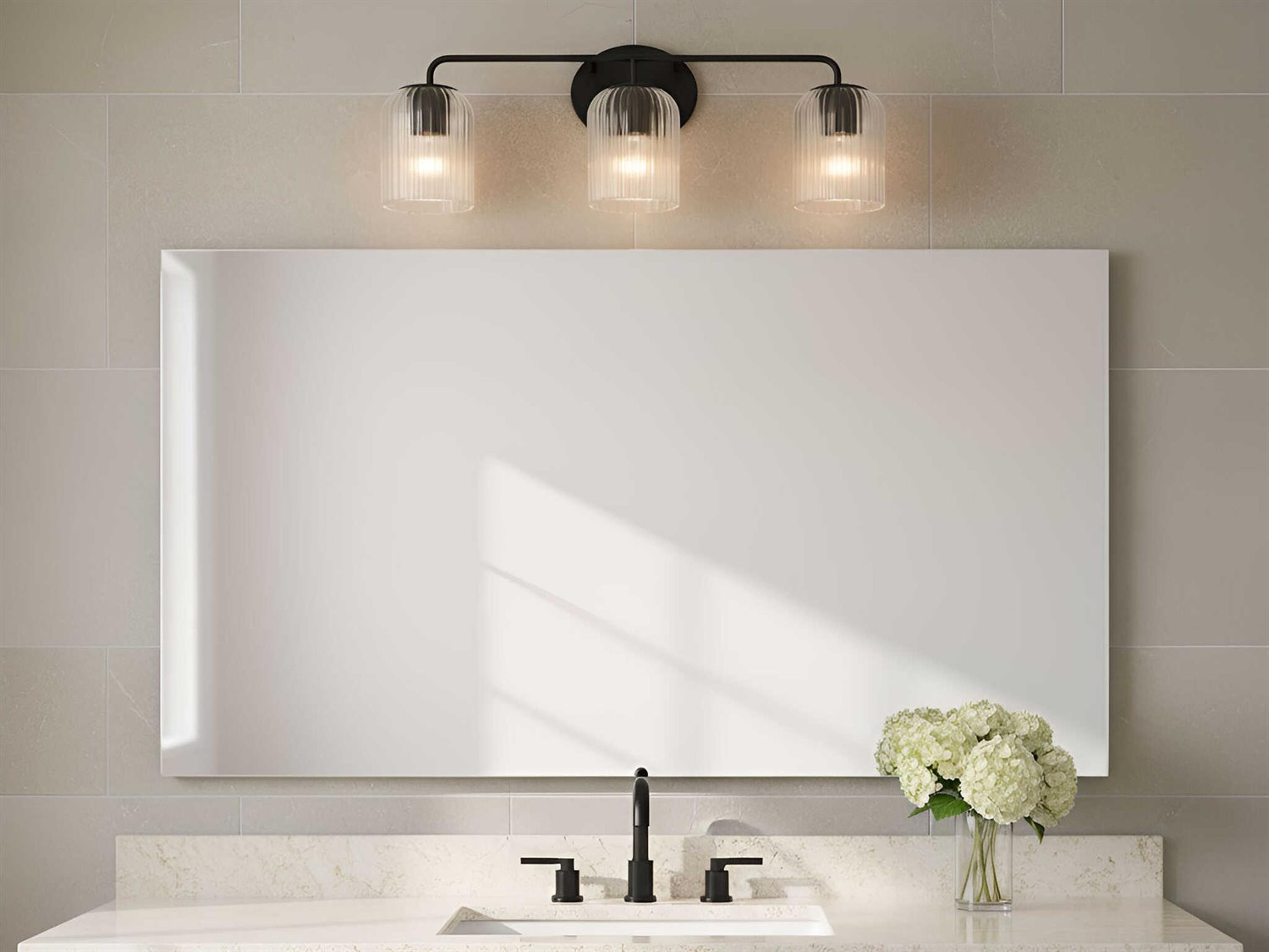 Generation Lighting Eisele 3-Light Midnight Black Vanity Light