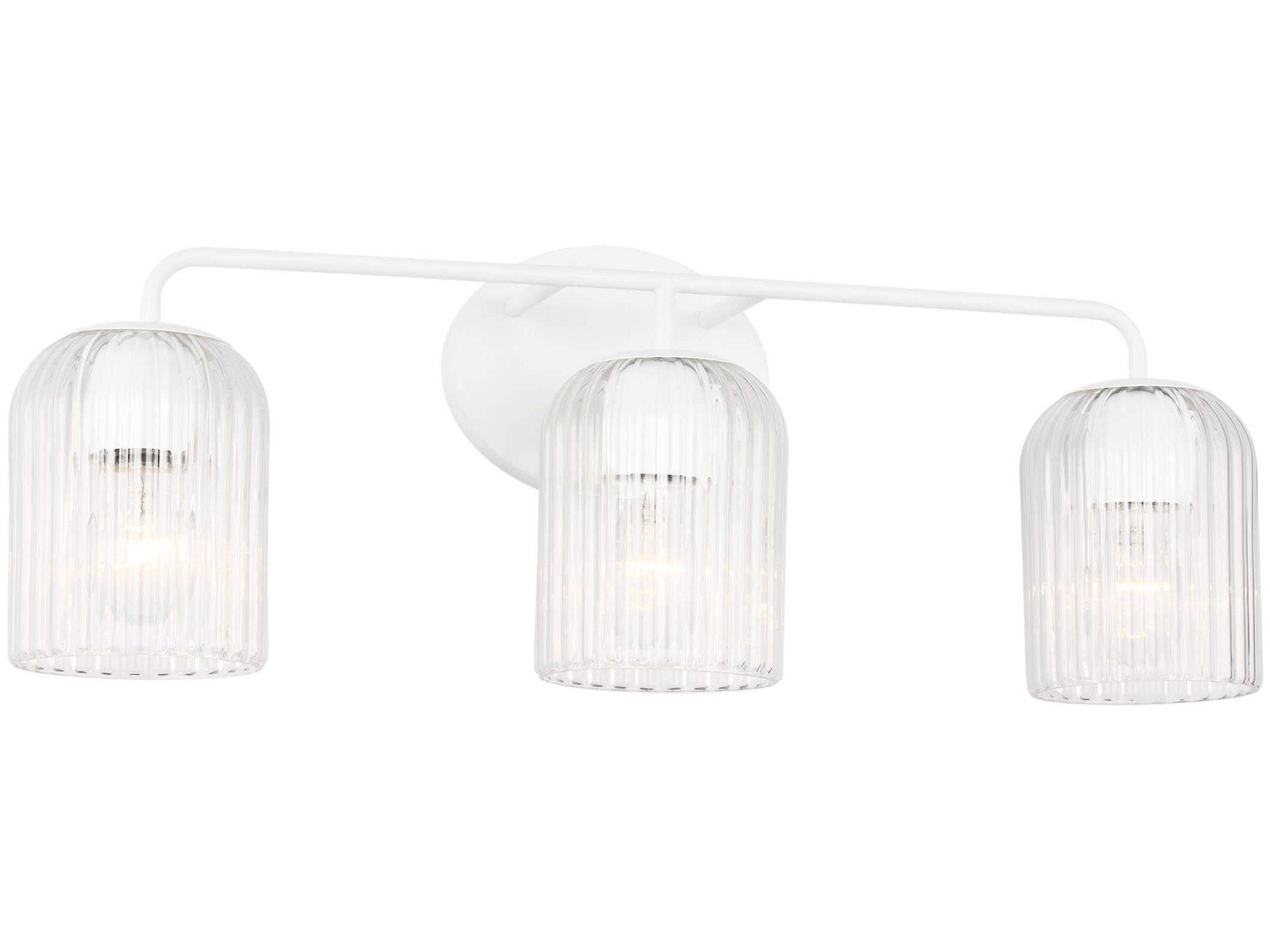 Eisele 3-Light Matte White Vanity Light