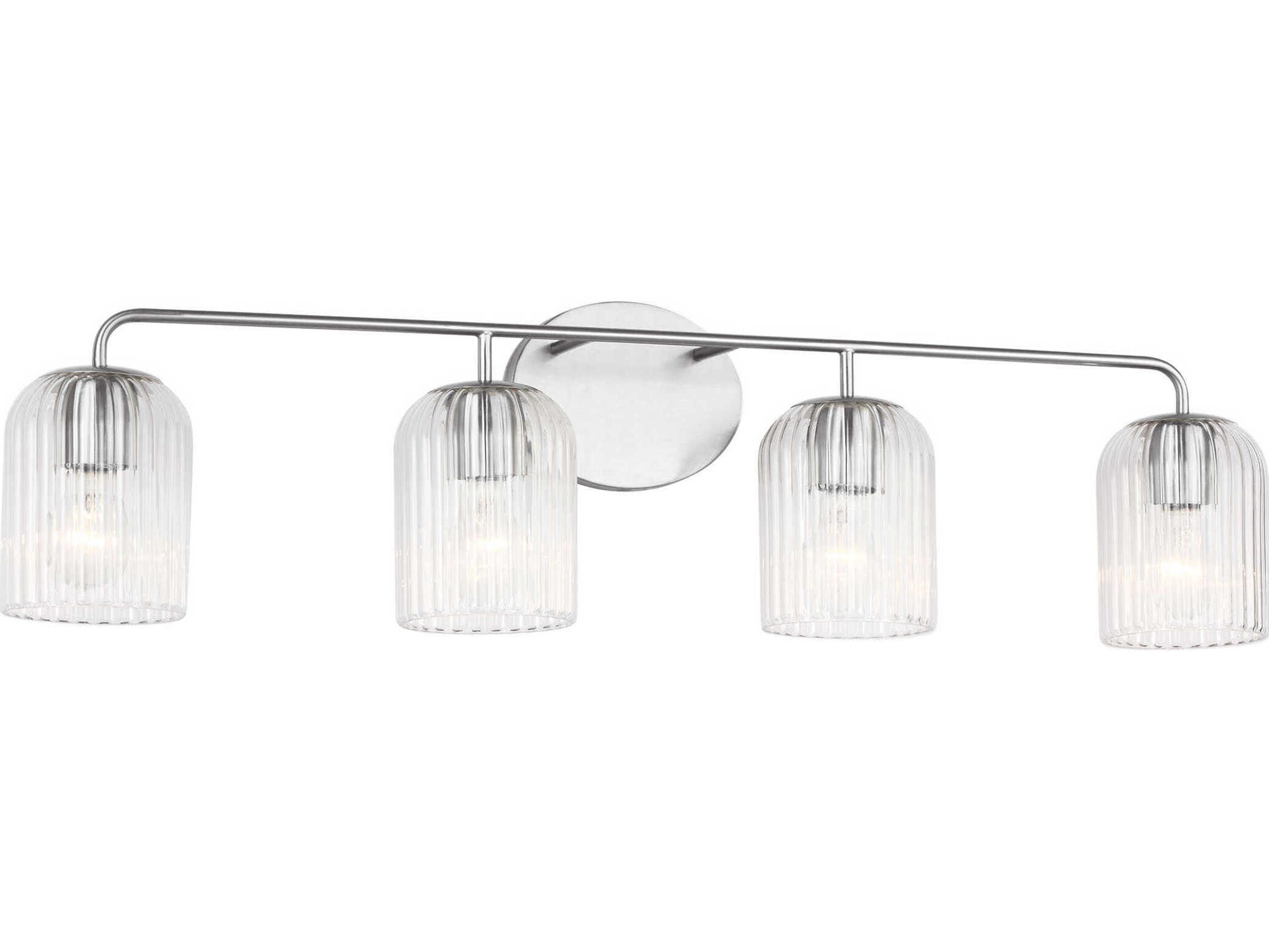 Eisele 4-Light Brushed Nickel Vanity Light