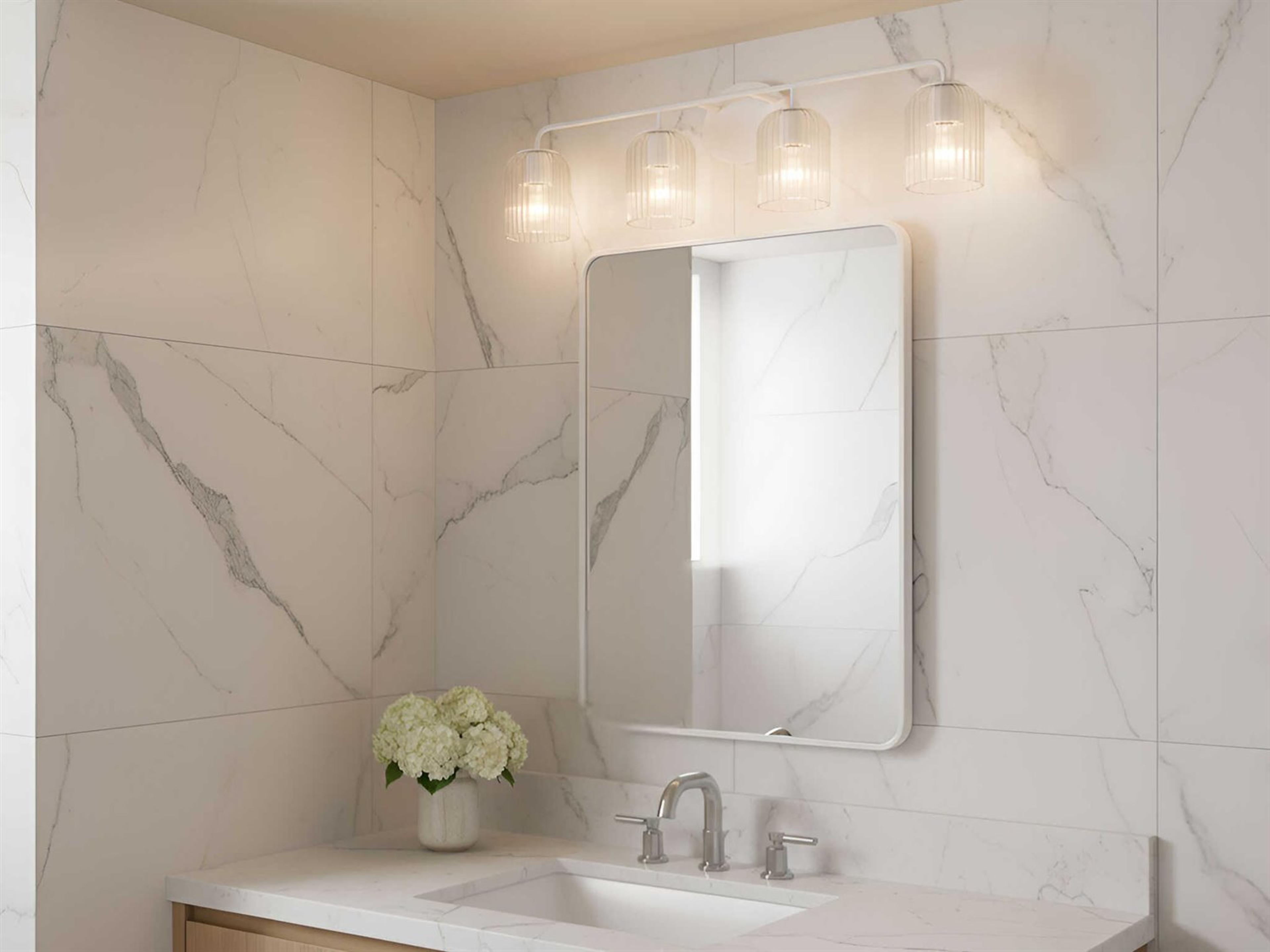 Generation Lighting Eisele 4-Light Matte White Vanity Light