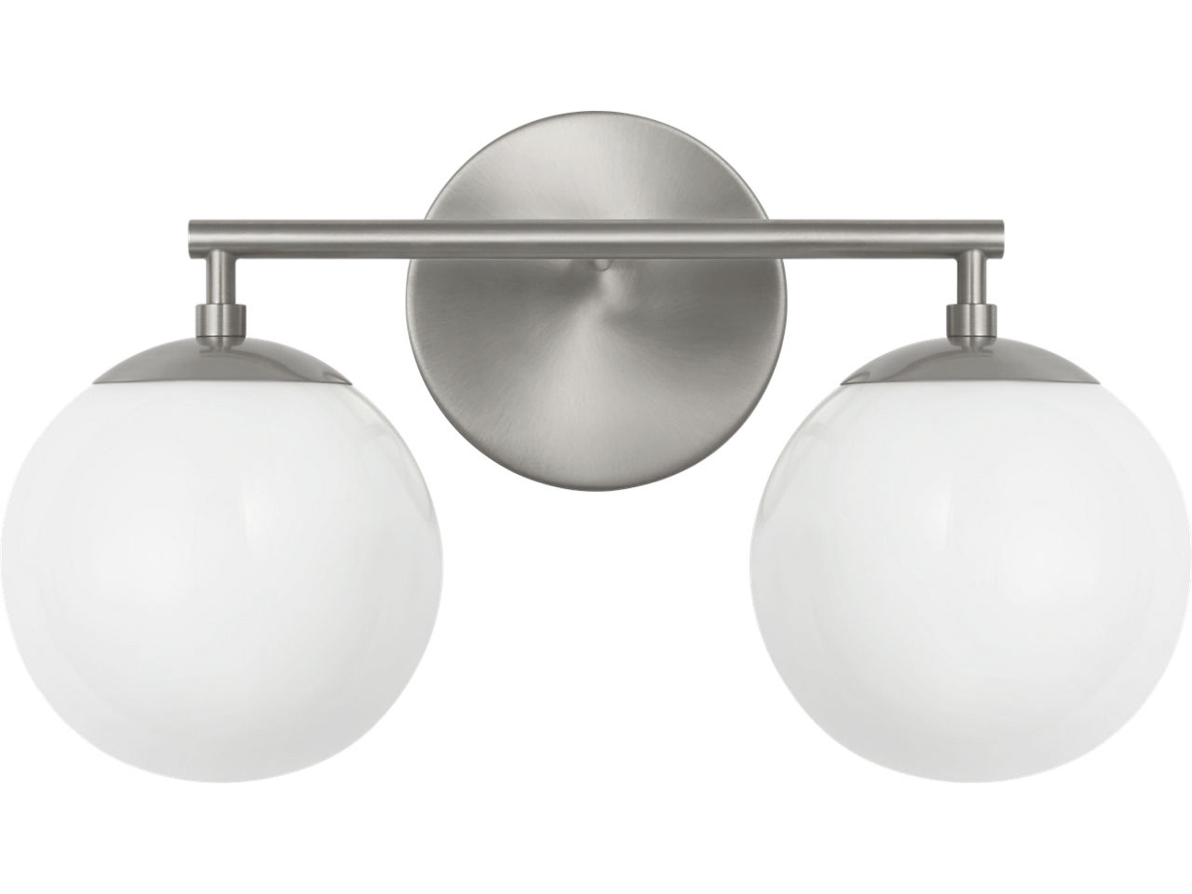 Generation Lighting Nube 2-Light Brushed Nickel Vanity Light