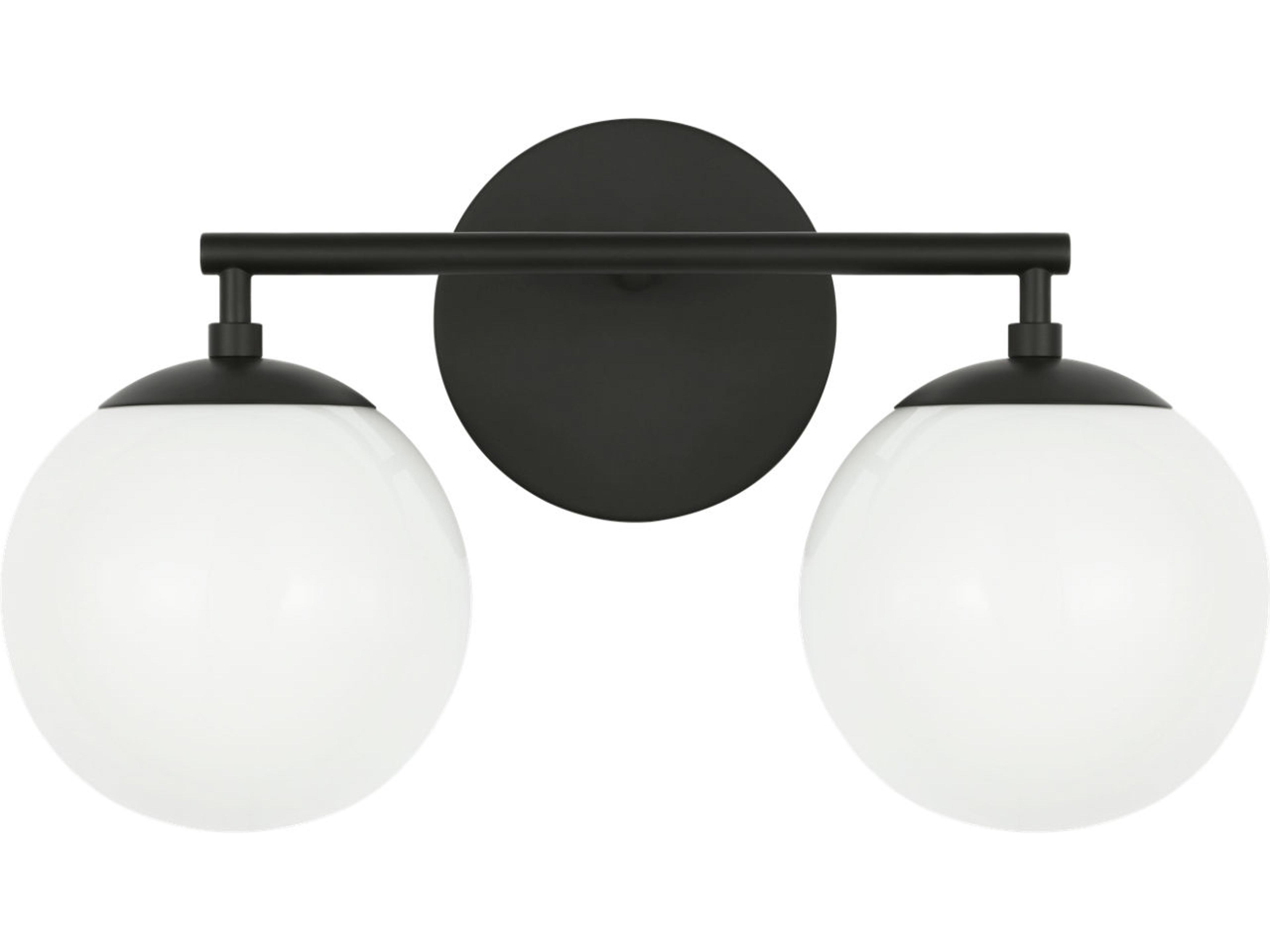 Generation Lighting Nube 2-Light Midnight Black Vanity Light