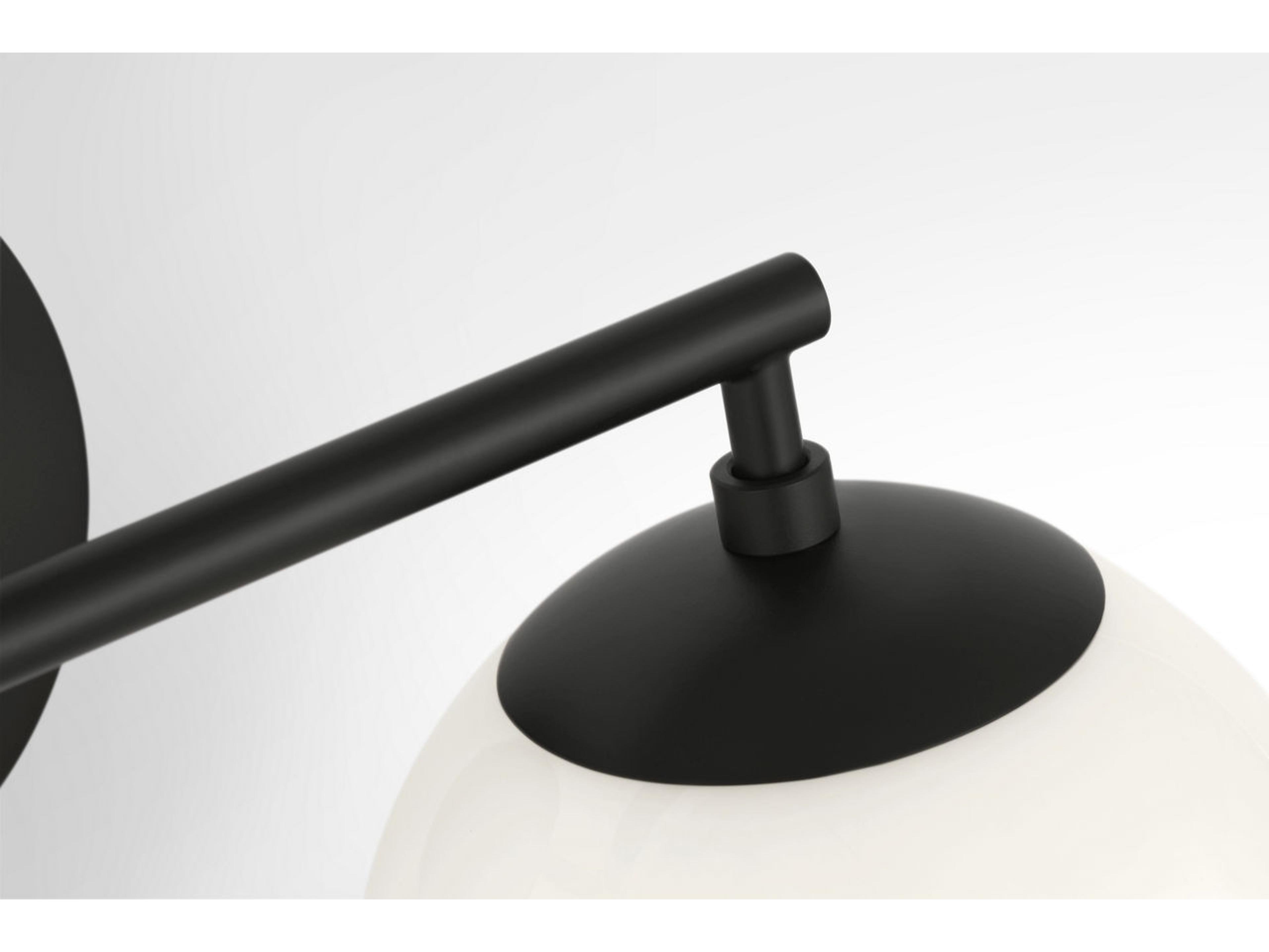 Generation Lighting Nube 2-Light Midnight Black Vanity Light
