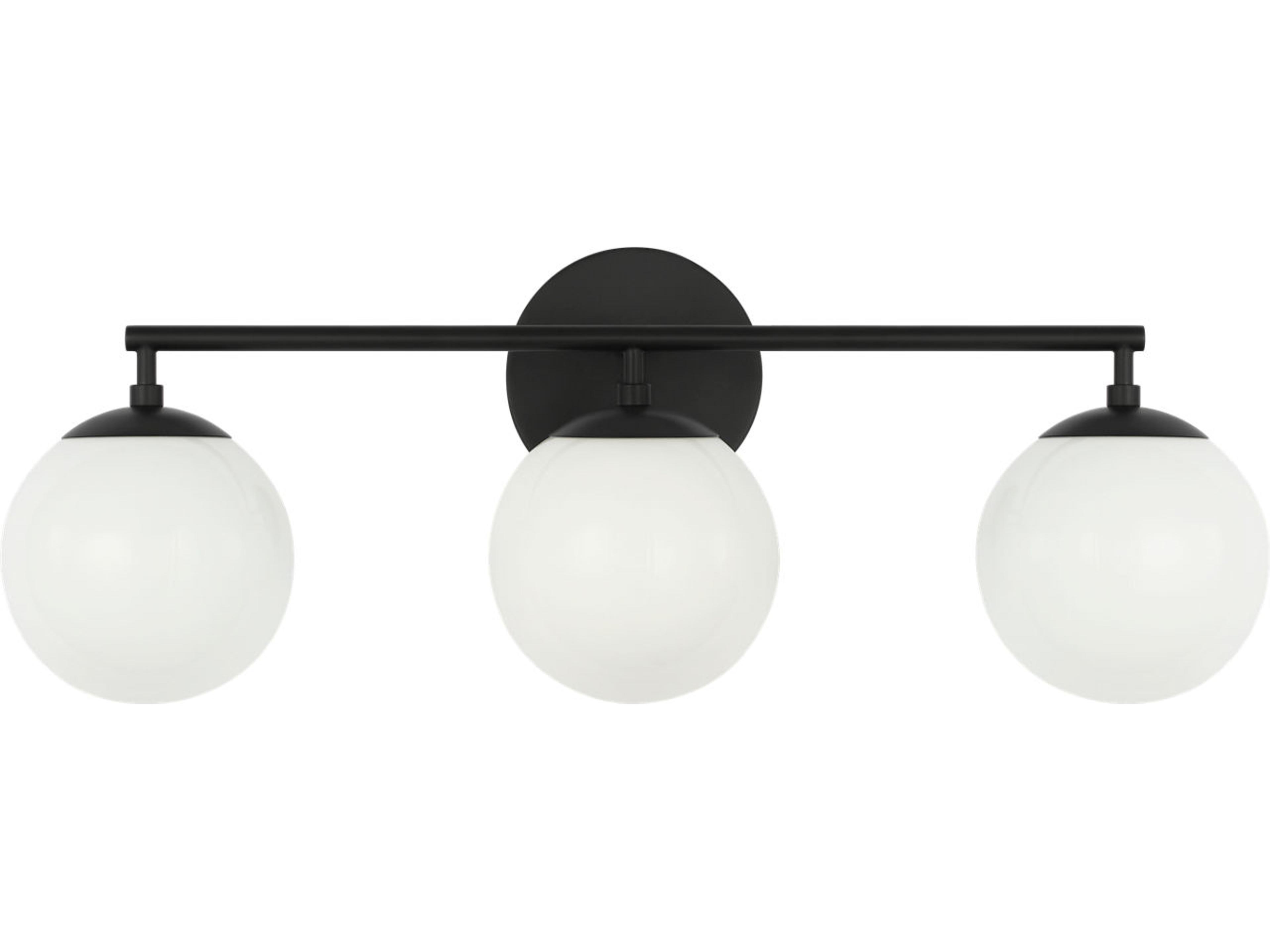Generation Lighting Nube 3-Light Midnight Black Vanity Light