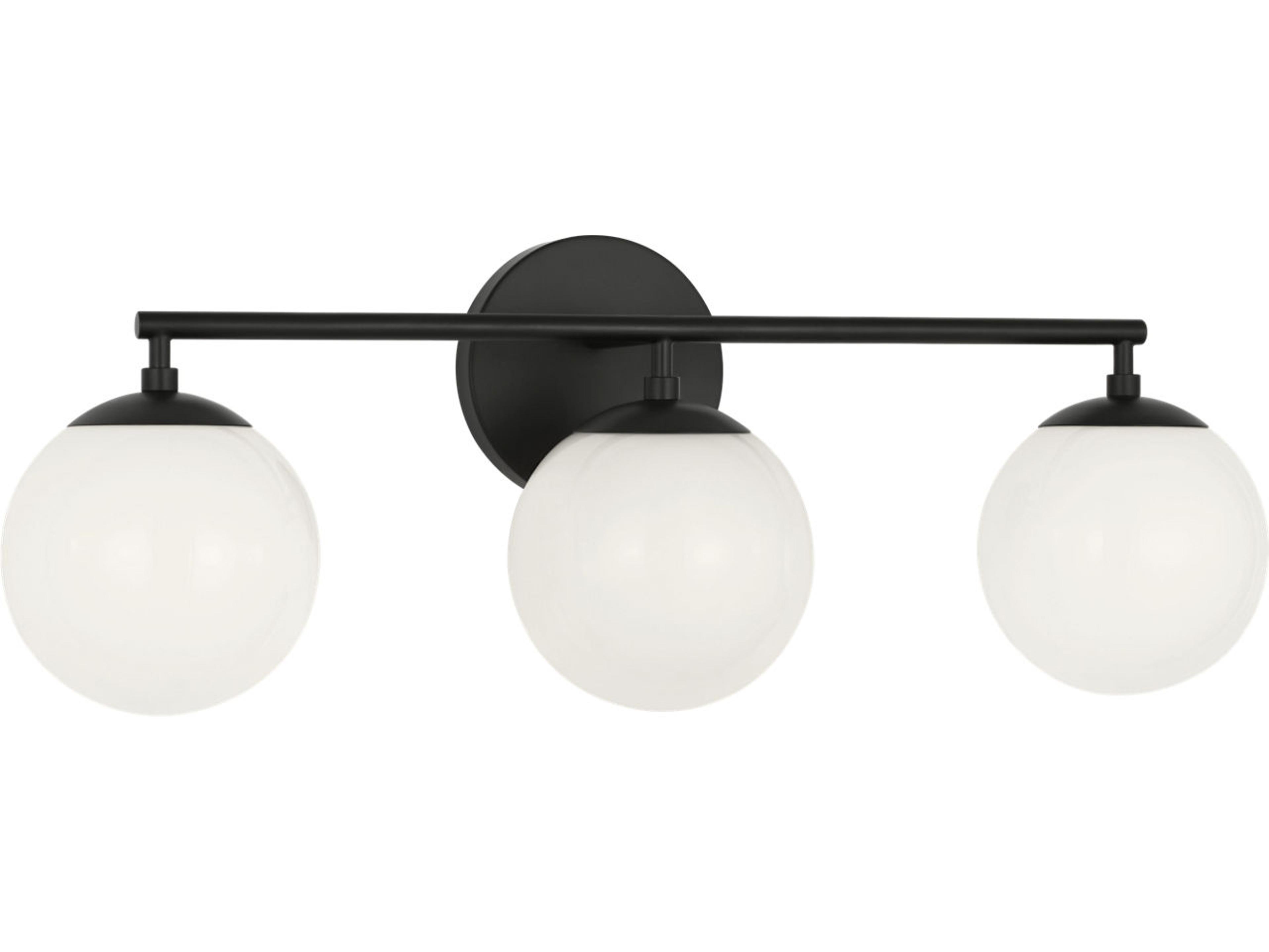 Generation Lighting Nube 3-Light Midnight Black Vanity Light