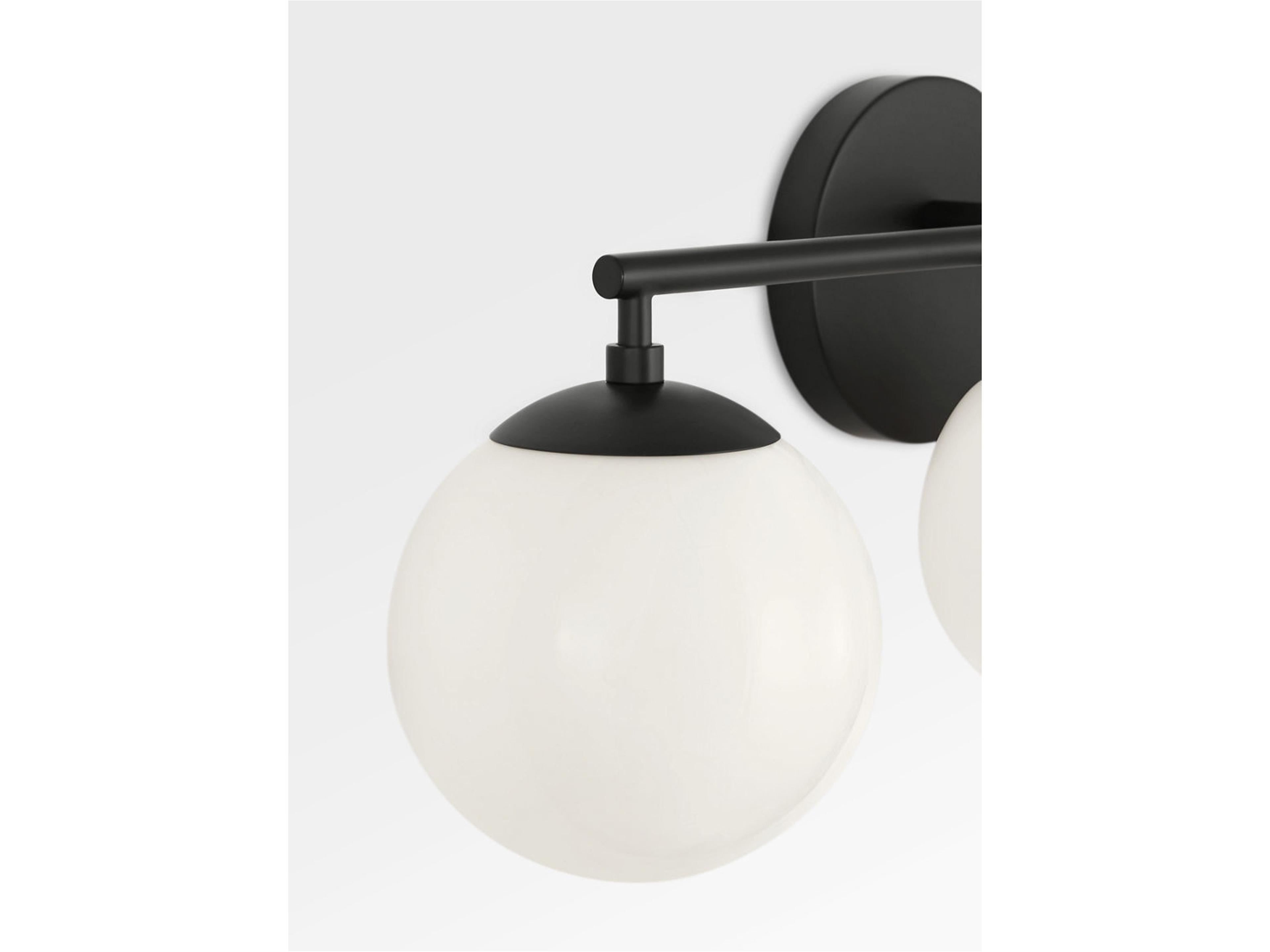 Generation Lighting Nube 3-Light Midnight Black Vanity Light