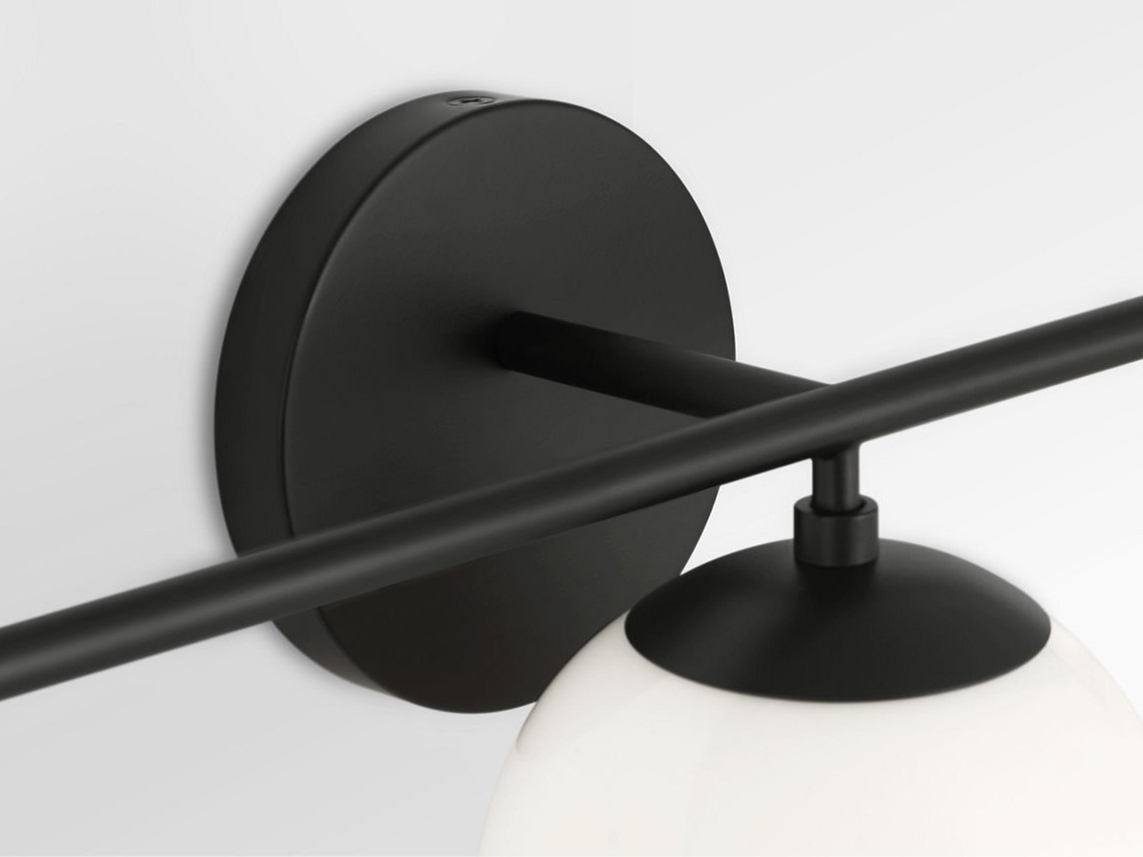 Generation Lighting Nube 3-Light Midnight Black Vanity Light