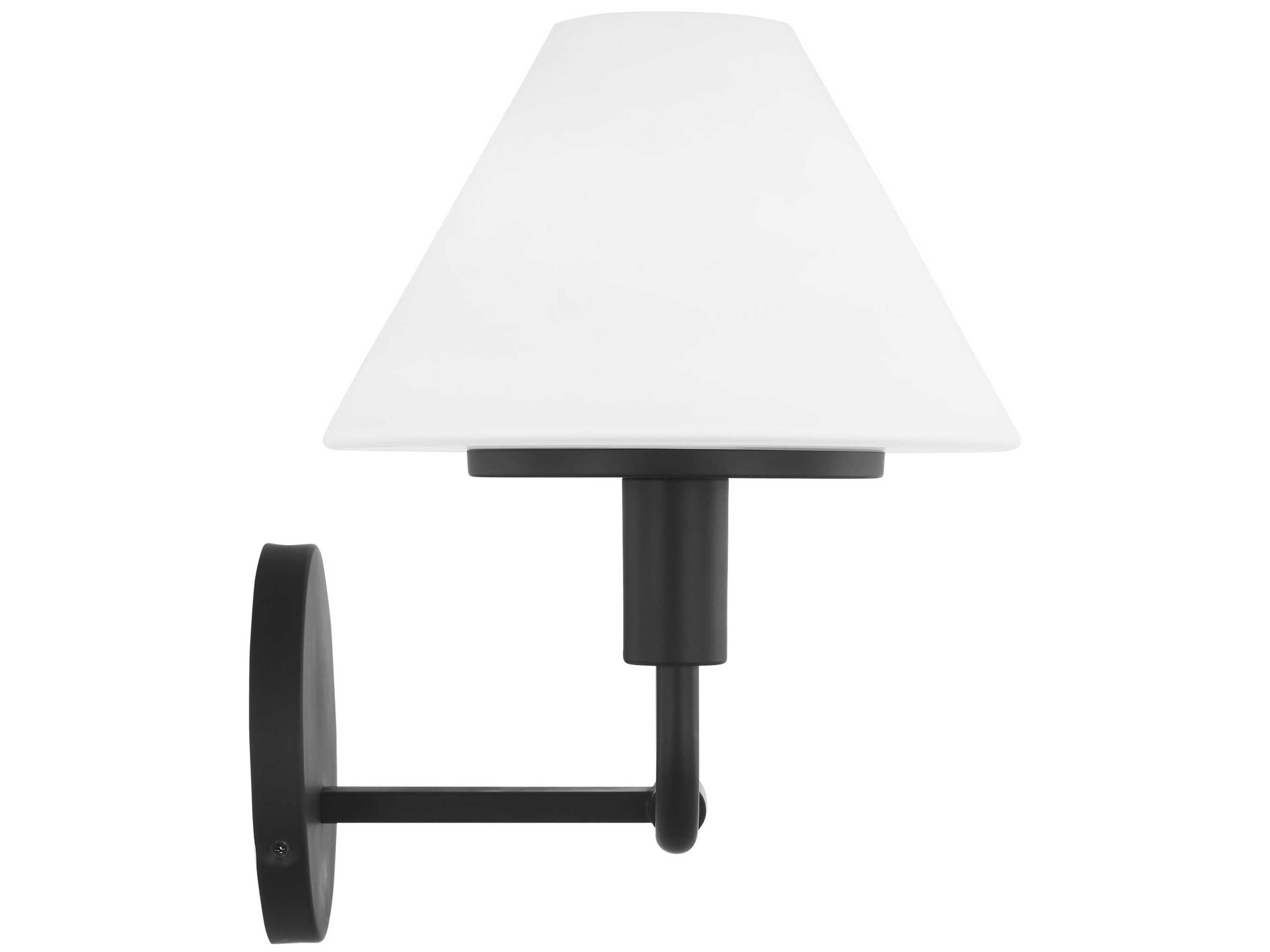 Generation Lighting Mendota 2-Light Midnight Black Wall Sconce
