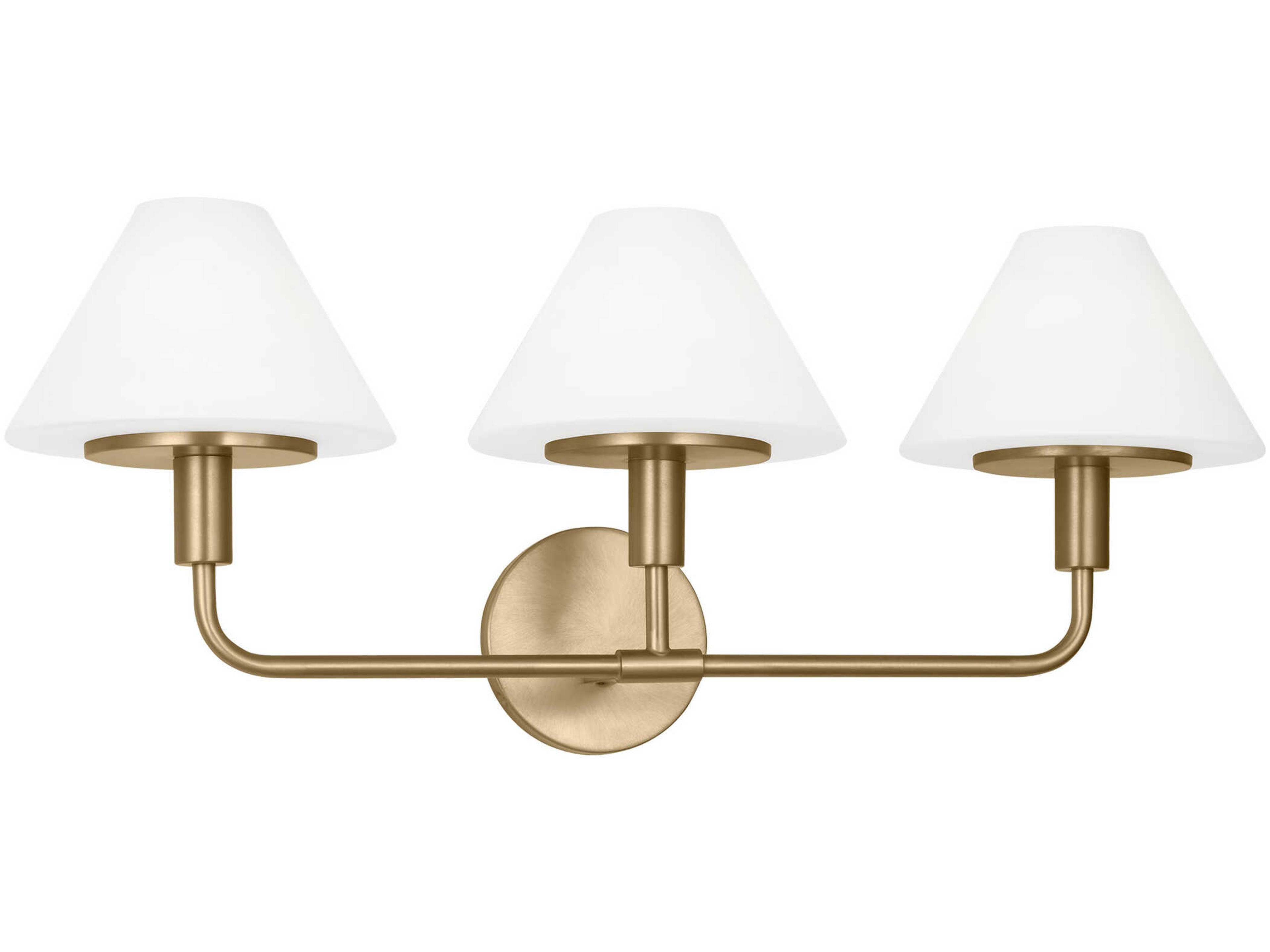 Mendota 3-Light Satin Brass Vanity Light