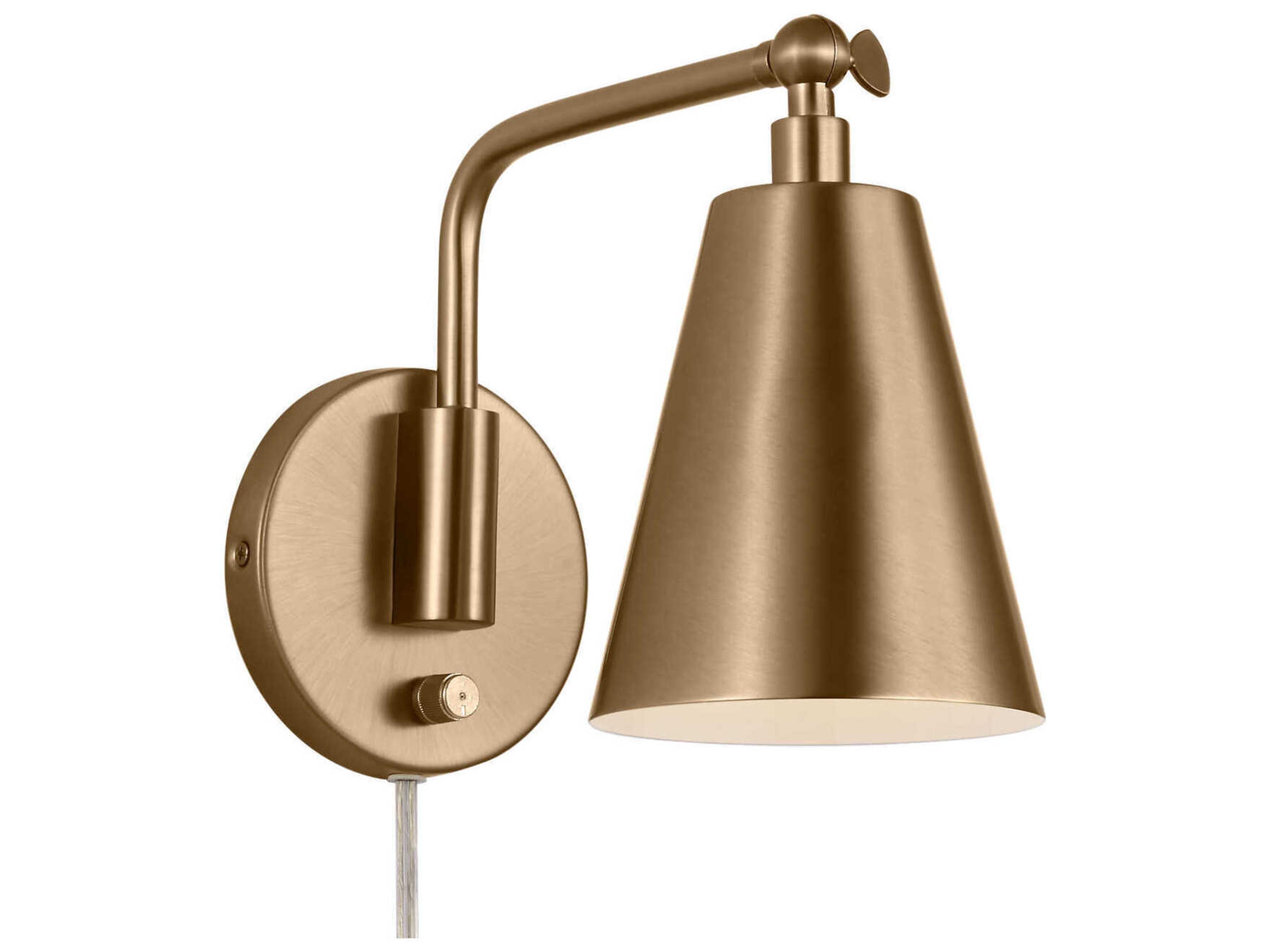 Drae 1-Light Satin Brass Swing Wall Sconce