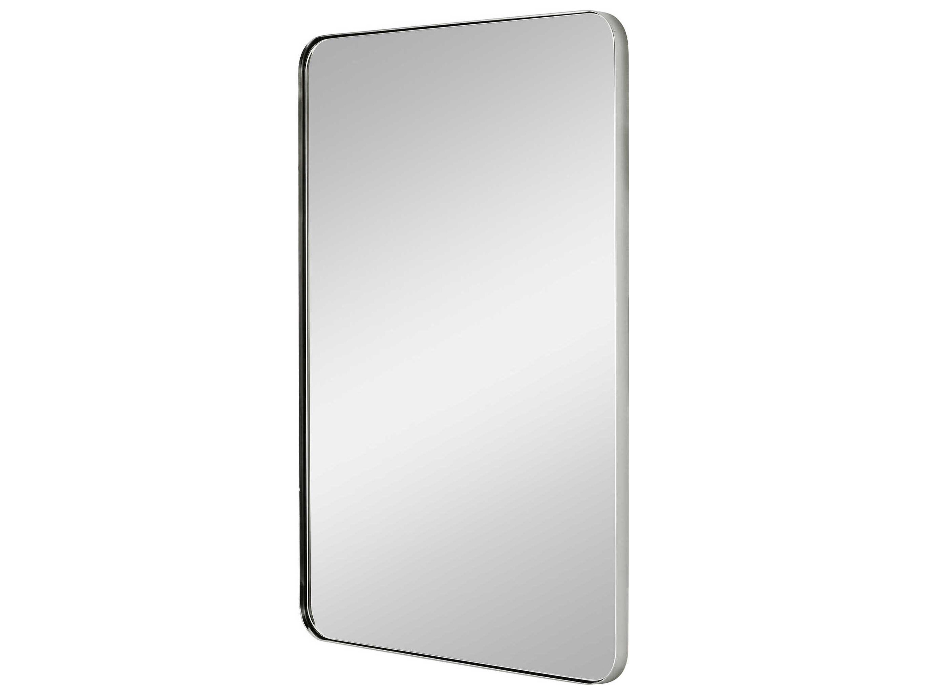 Generation Lighting Planer Polished Nickel Rectangular Wall Mirror