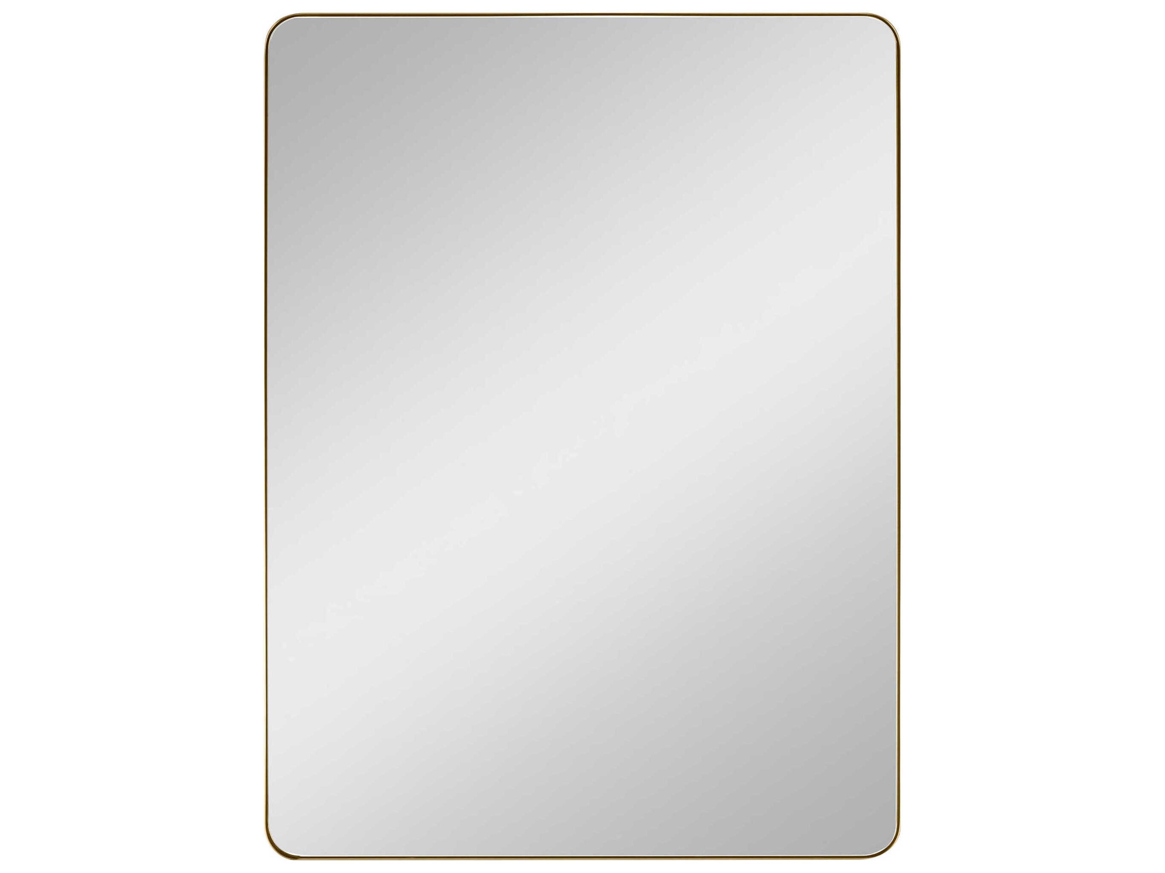 Planer Burnished Brass Rectangular Wall Mirror