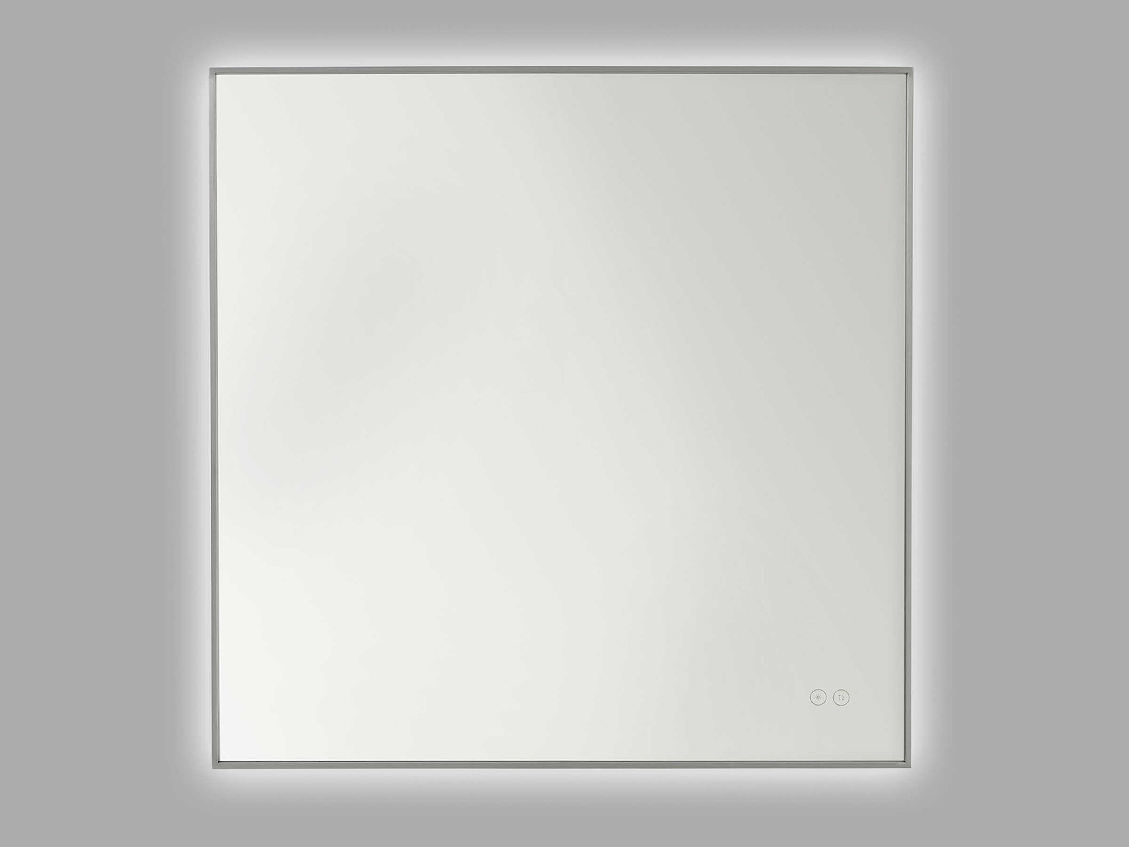 Cadre Brushed Nickel Square Wall Mirror