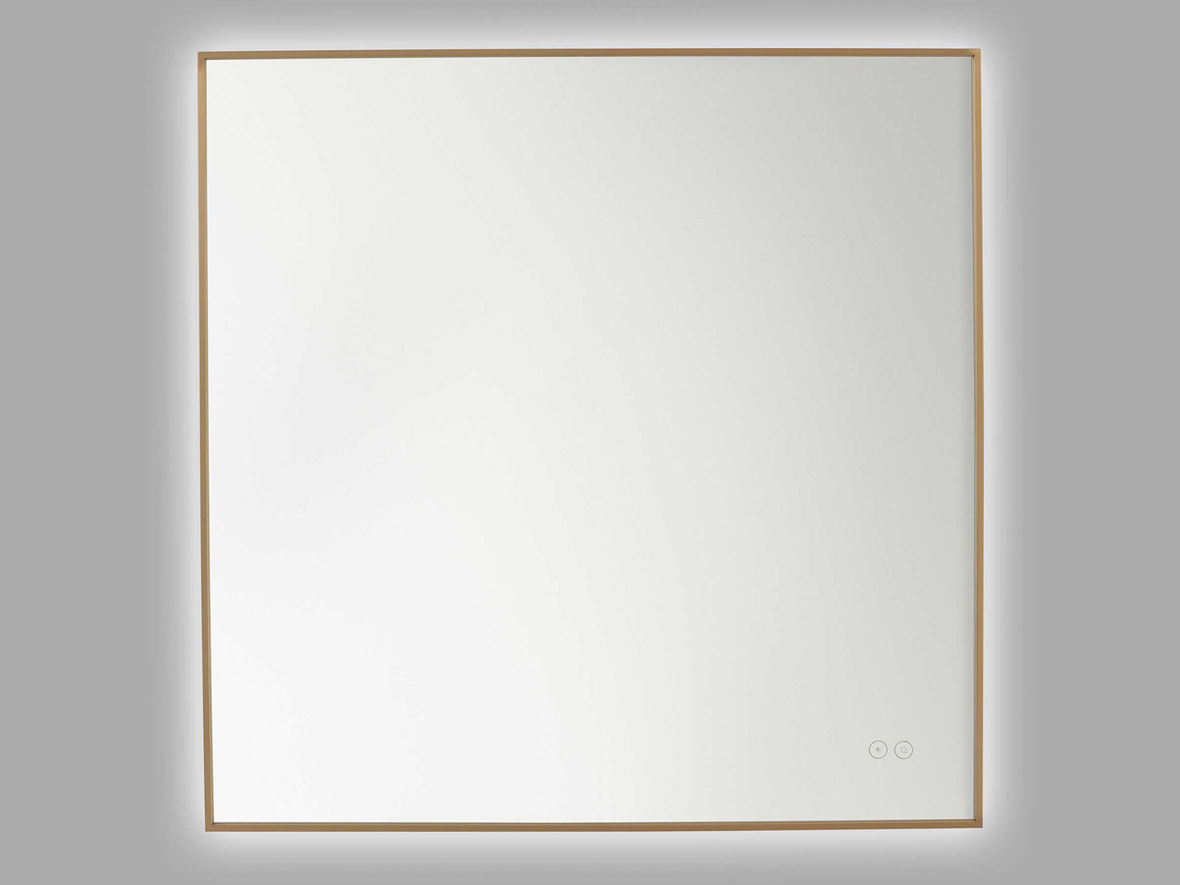 Cadre Satin Brass Square Wall Mirror