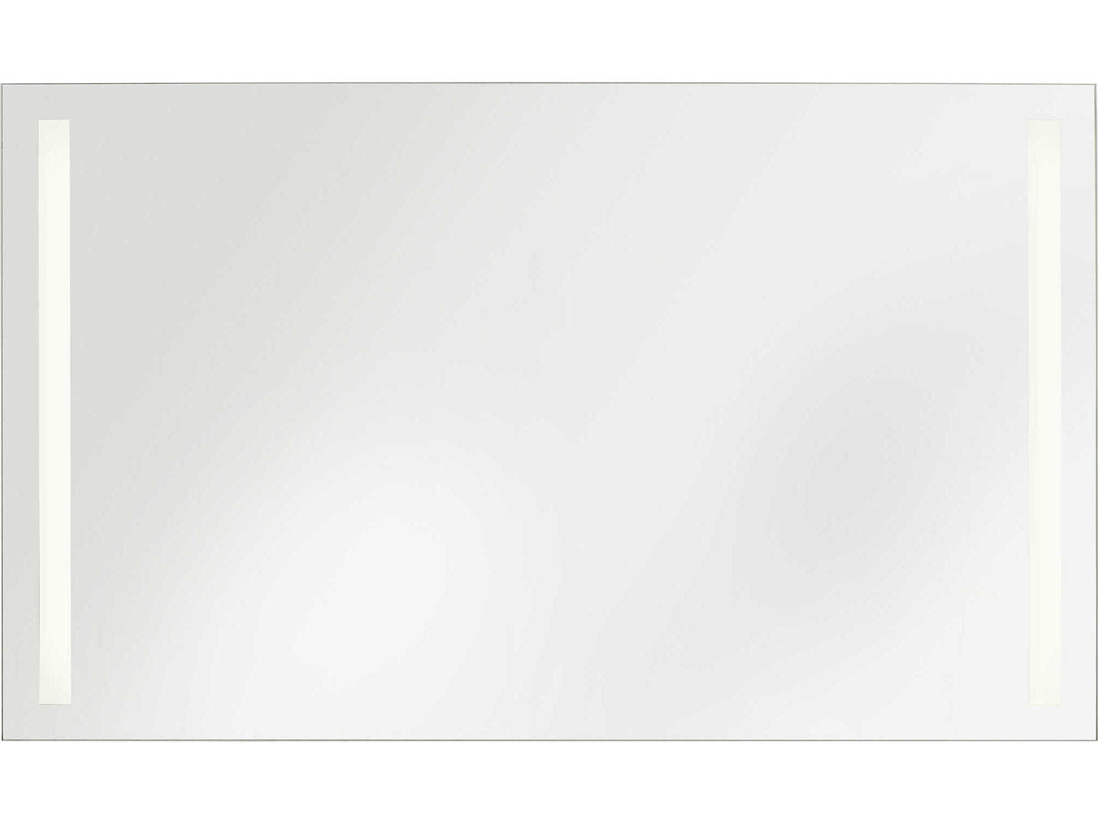 Lustro Might Bright White Rectangular Wall Mirror