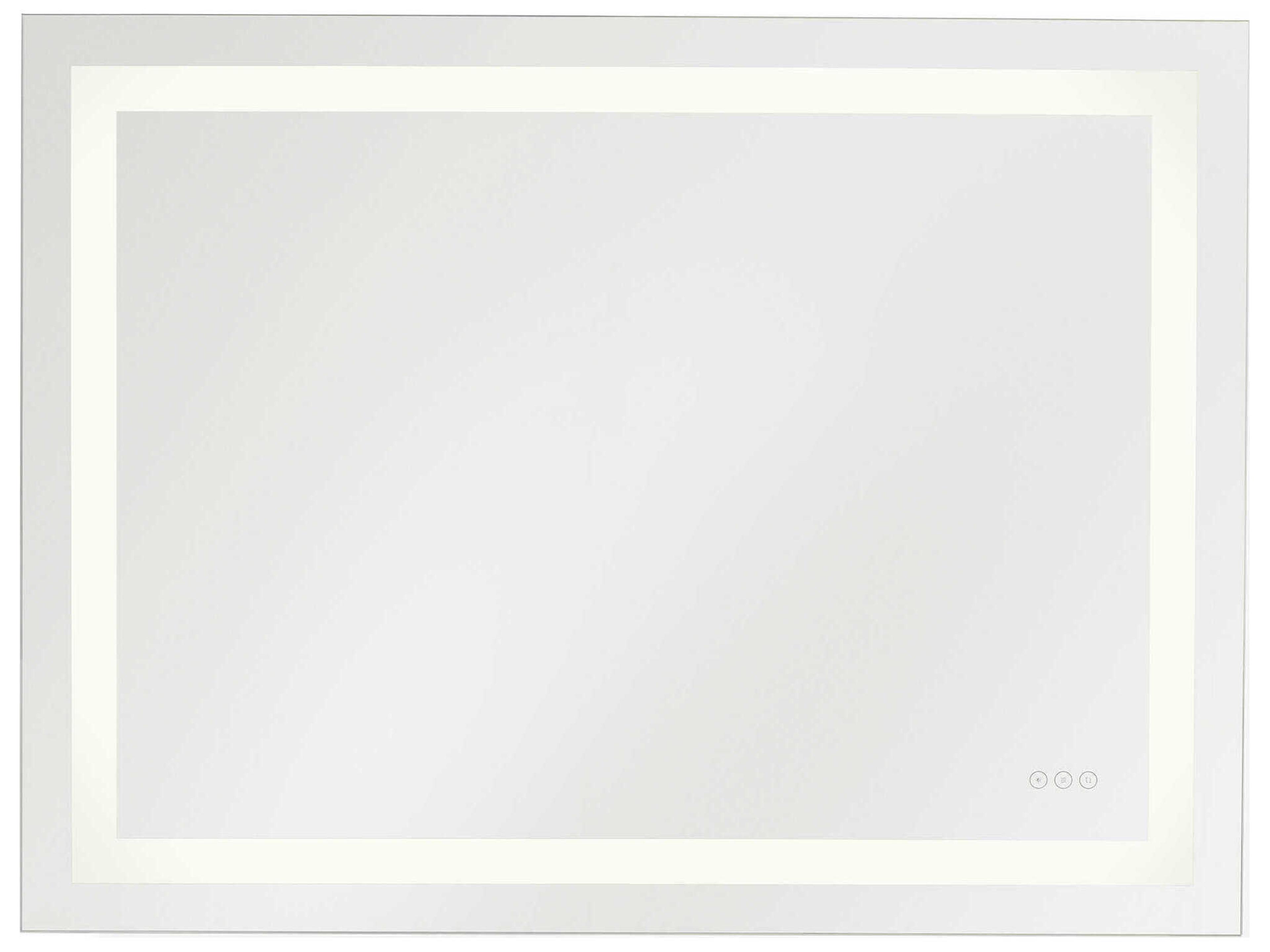Mera 48 Inch x 36 Inch Rectangular LED Wall Mirror with Defogger and Adjustable Color