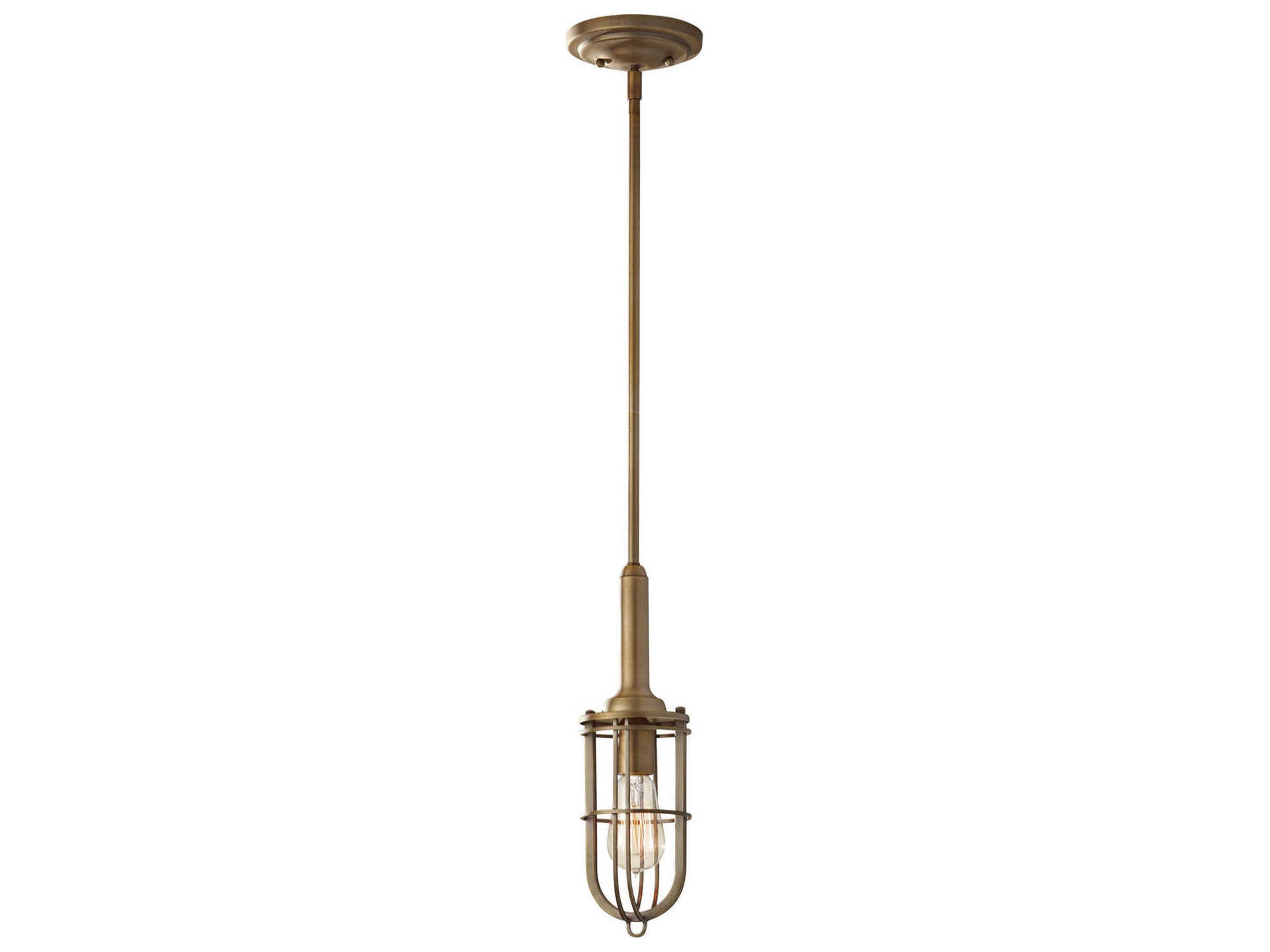 Urban Renewal 1-Light Dark Antique Brass Mini Pendant