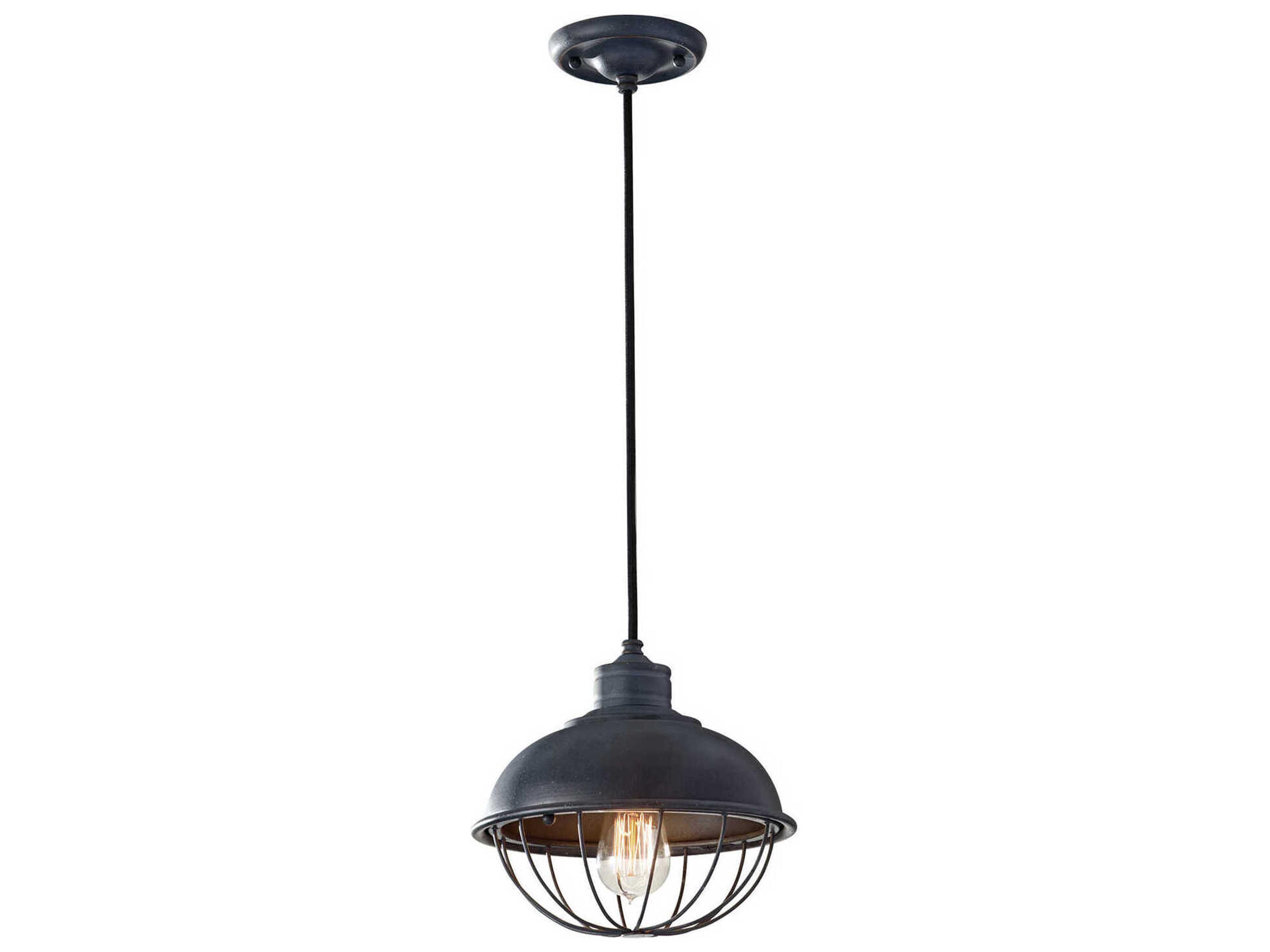 Urban Renewal 1-Light Antique Forged Iron Black Mini Pendant