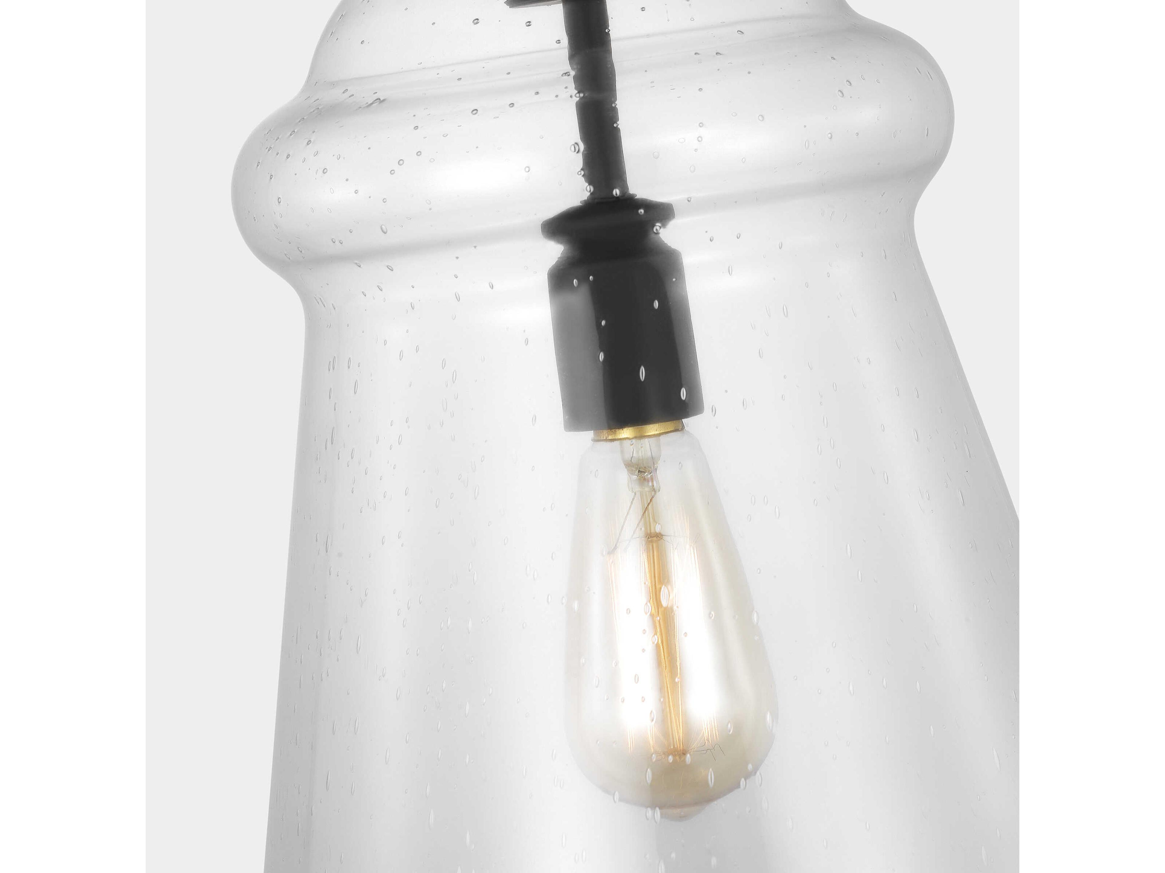 Generation Lighting Loras 1-Light Midnight Black Bell Mini Pendant