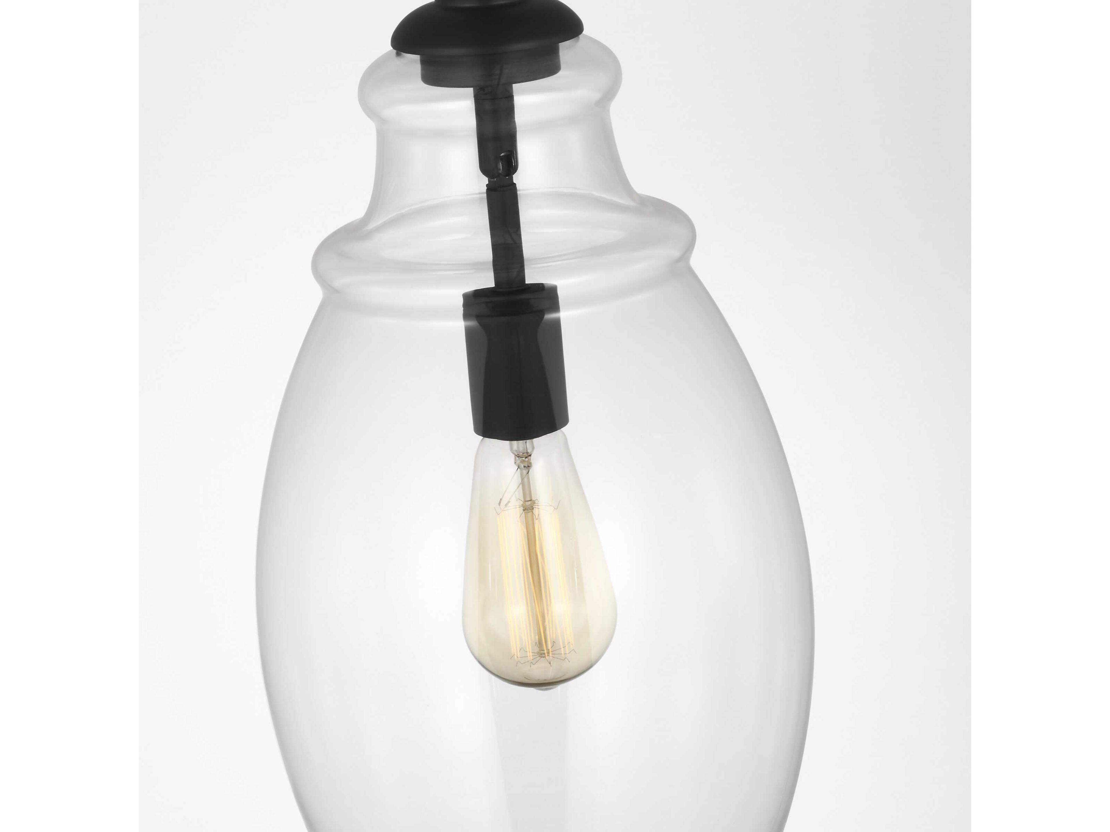 Generation Lighting Marino 1-Light Midnight Black Mini Pendant