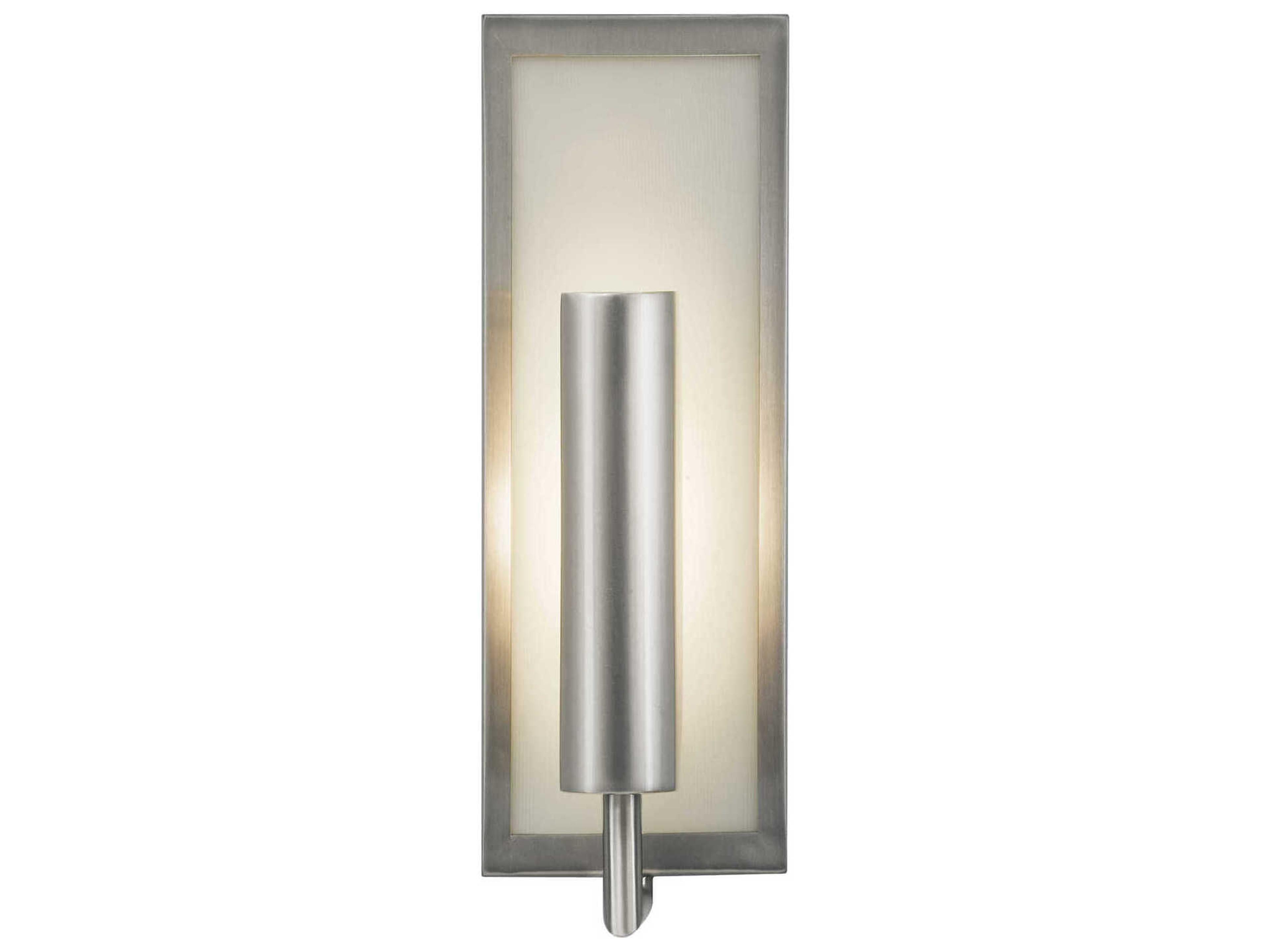 Mila 1-Light Brushed Steel Glass Wall Sconce