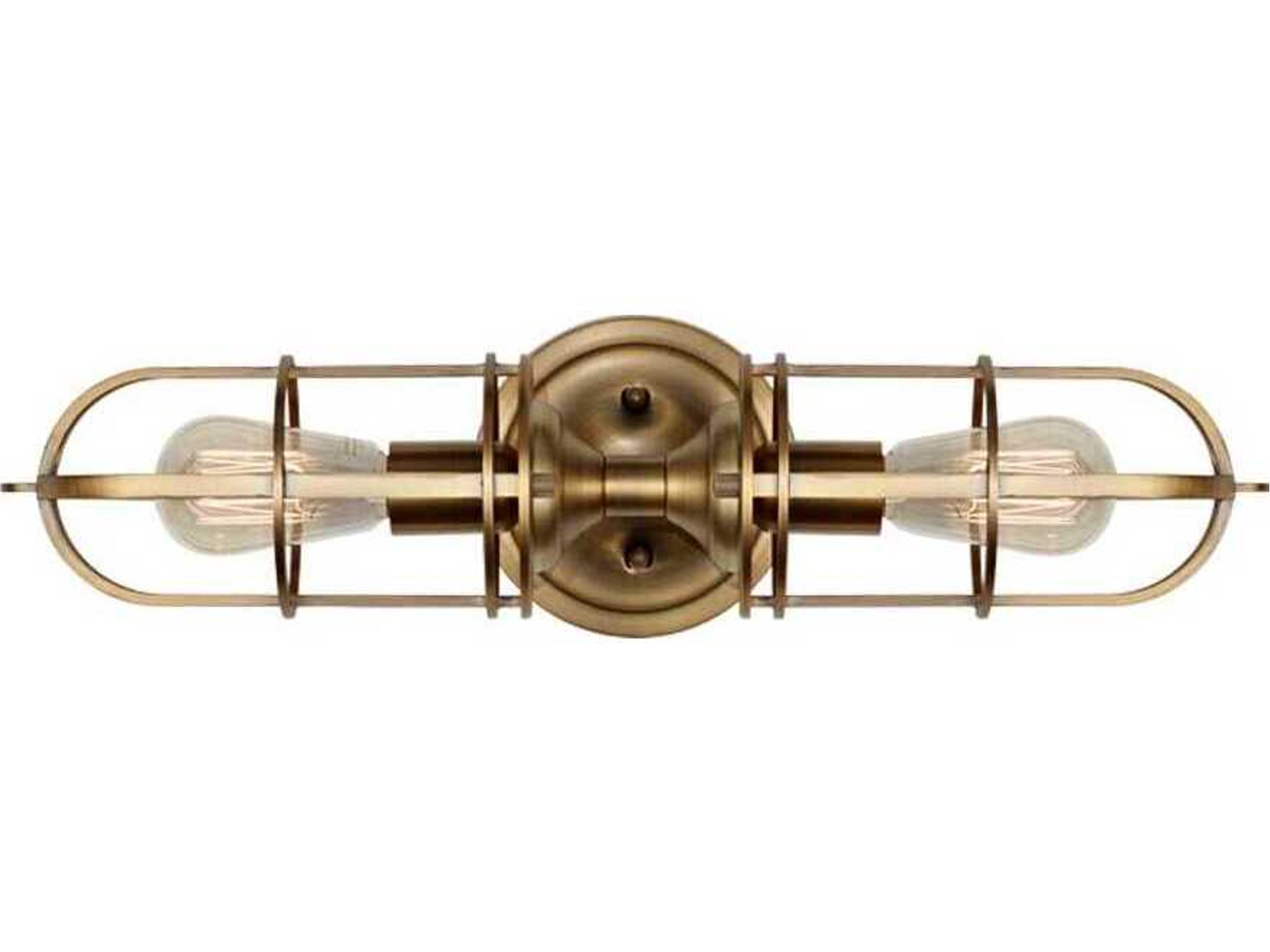 Urban Renewal 2-Light Dark Antique Brass Vanity Light