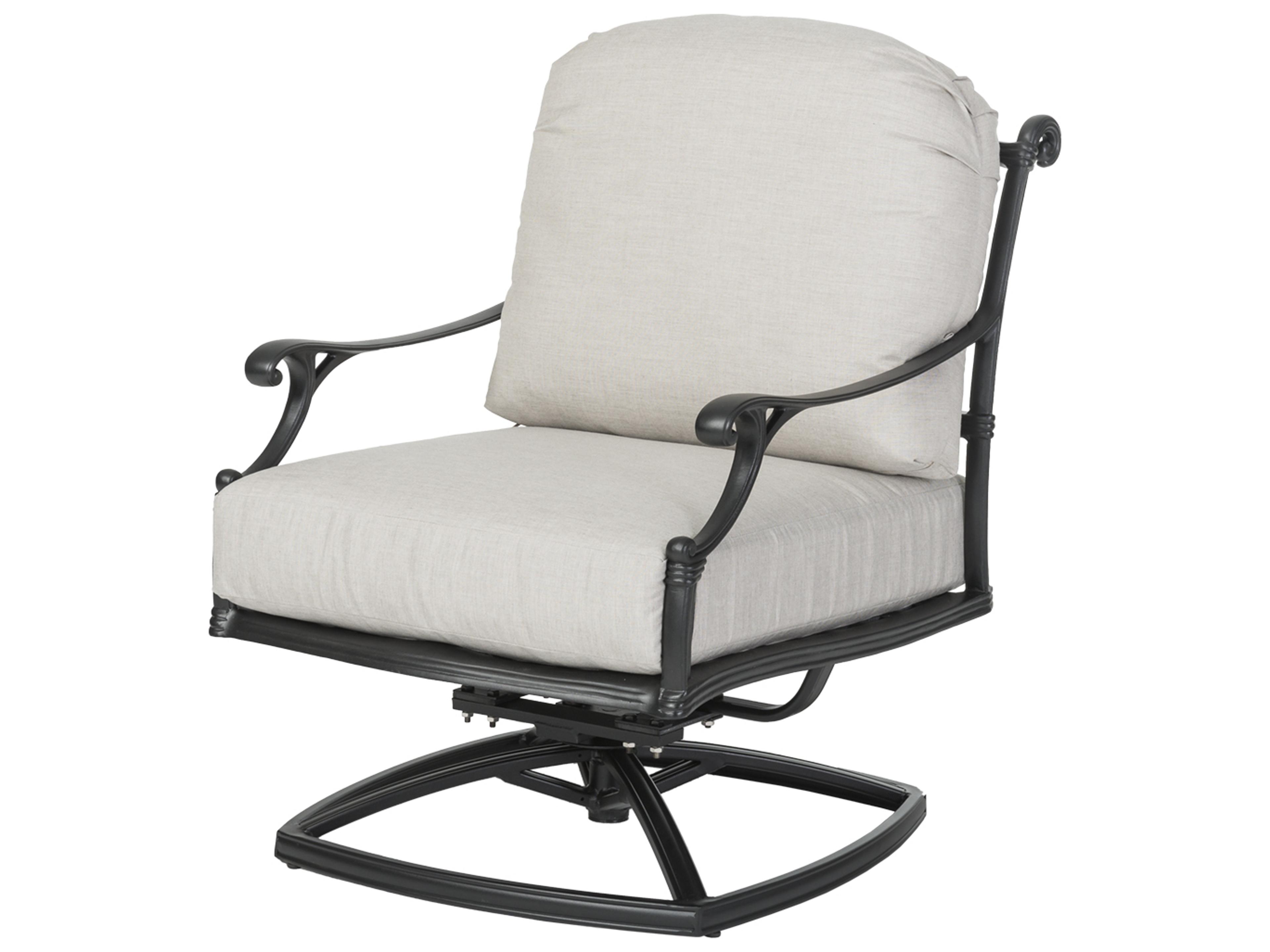 Michigan Cast Aluminum Swivel Rocking Outdoor Patio Lounge Chair - Welded