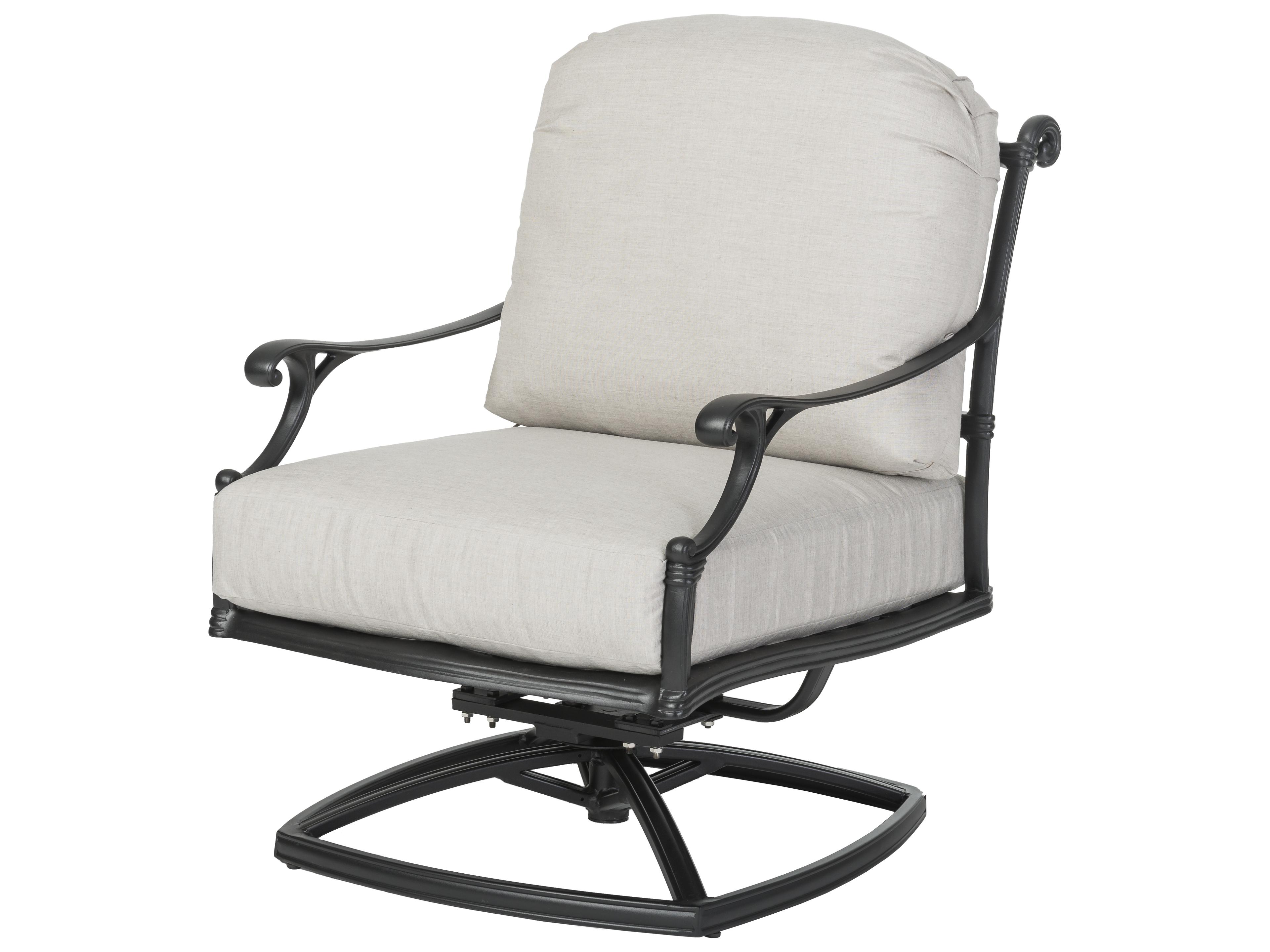 Michigan Cast Aluminum Swivel Rocking Outdoor Patio Lounge Chair - Welded - No Cushion