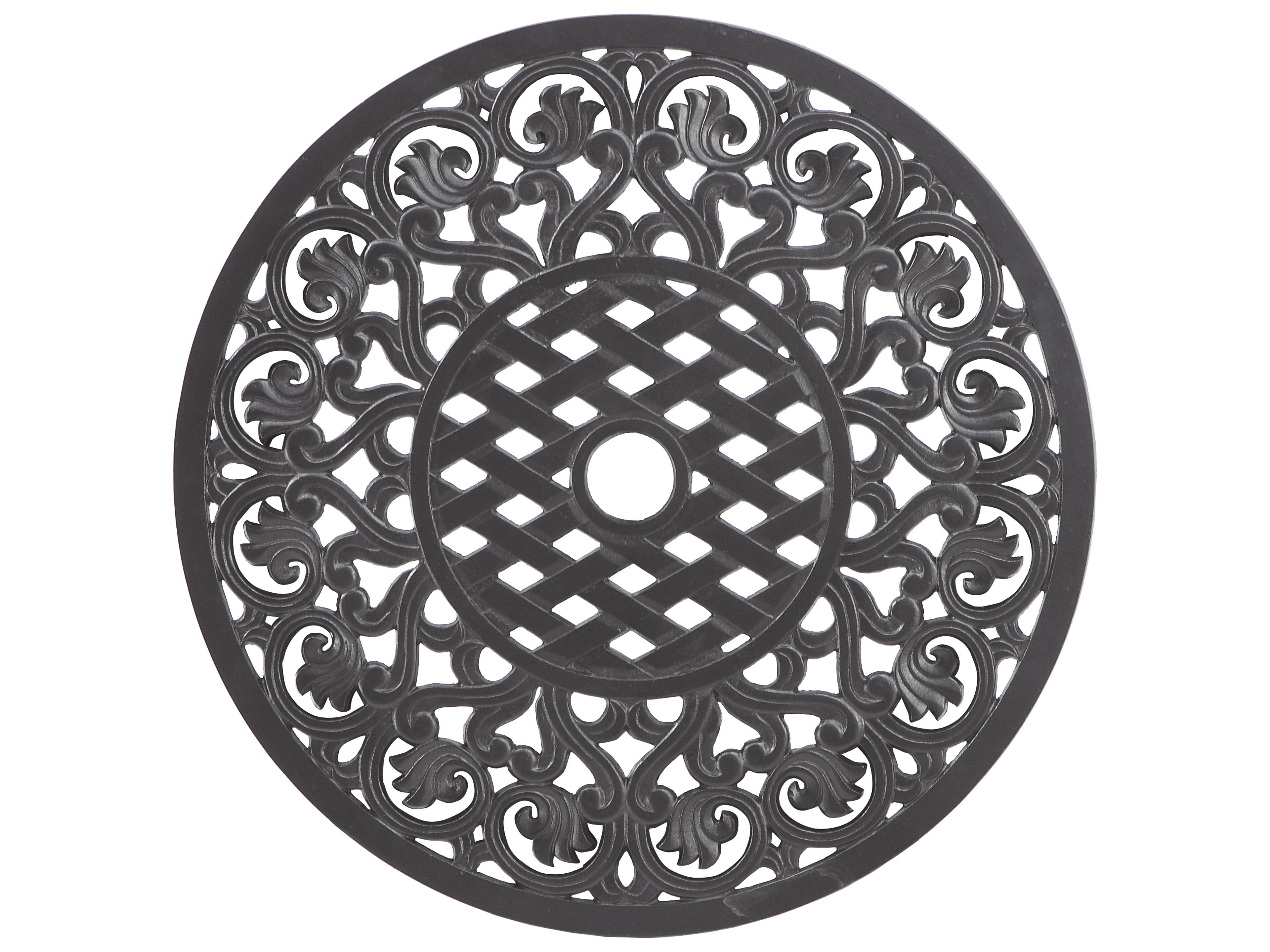 Michigan Accessories Cast Aluminum 23 Round Lazy Susan with Umbrella Hole