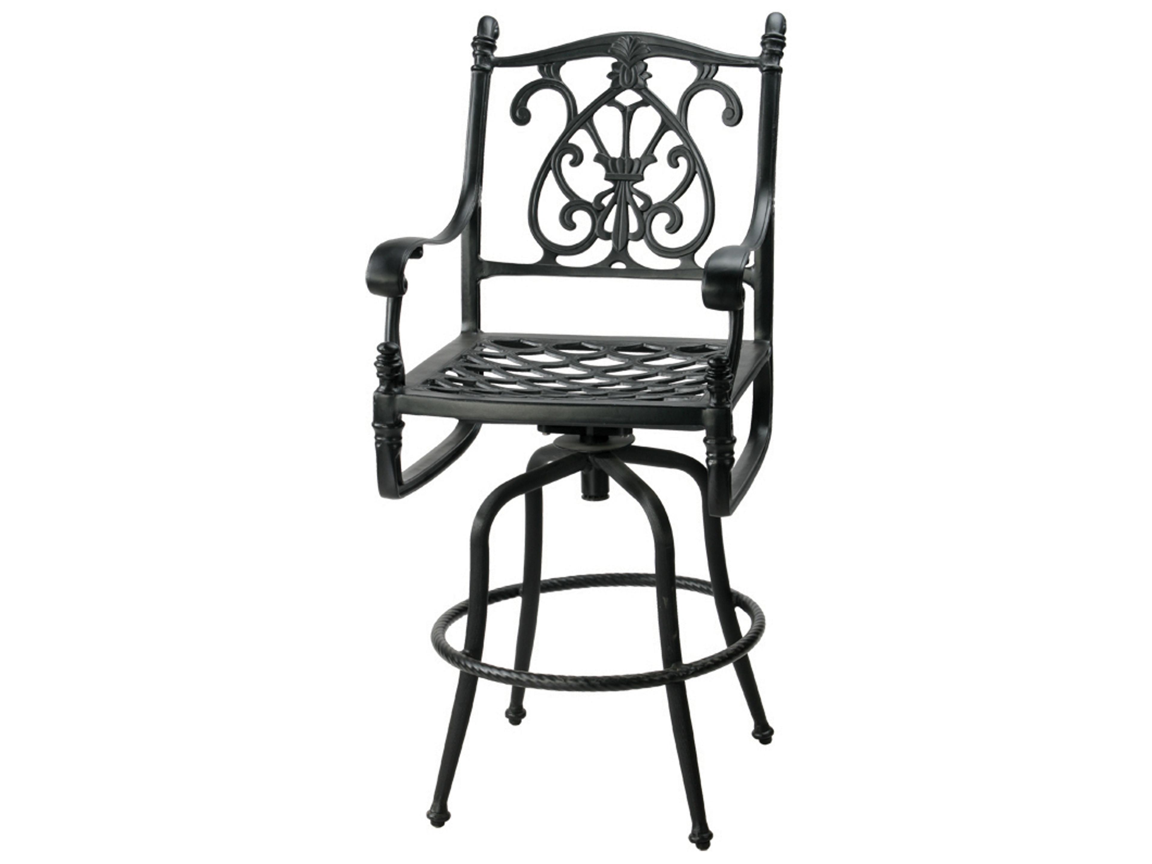 Florence Cast Aluminum Swivel Outdoor Patio Bar Stool
