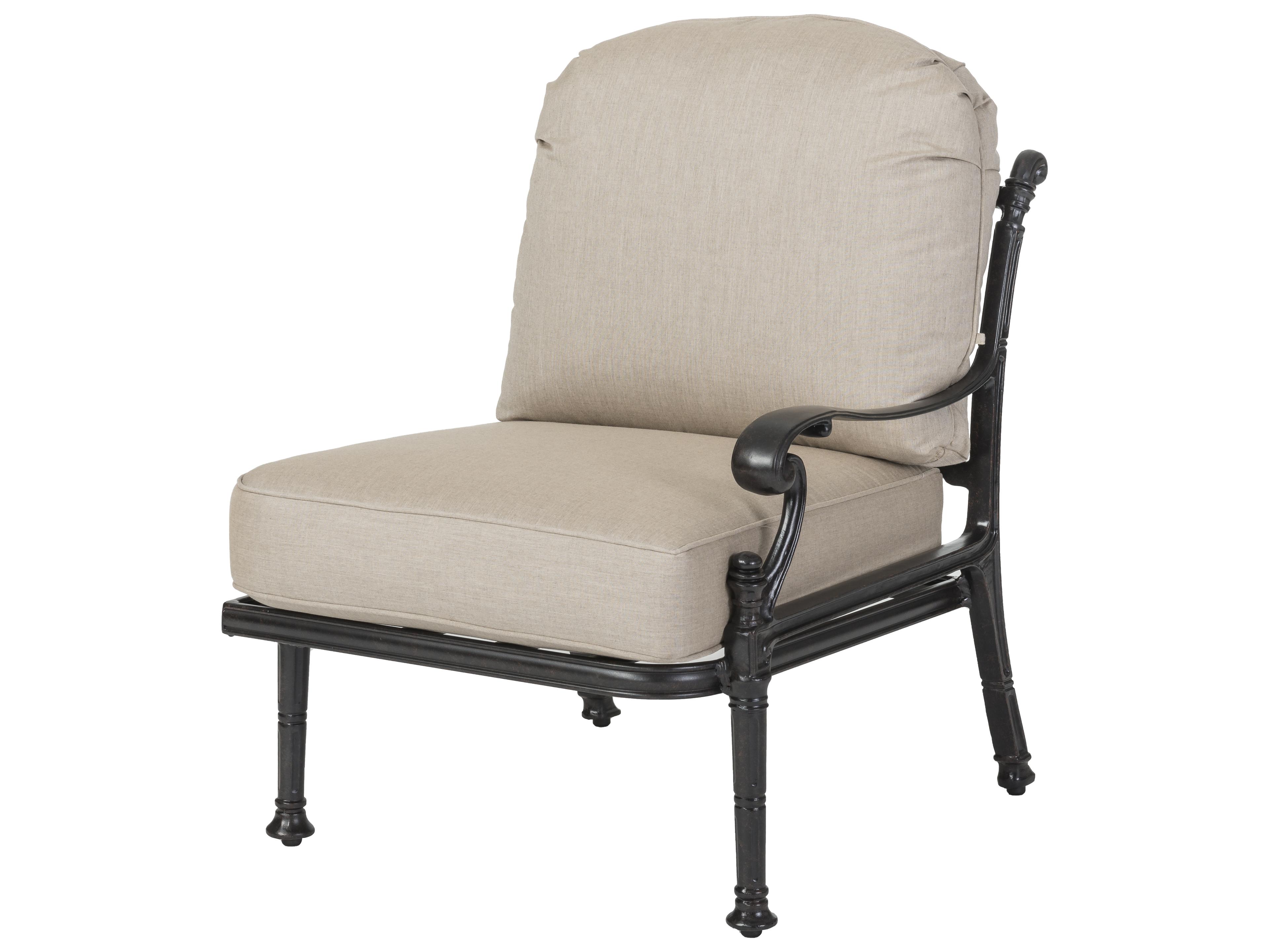 Florence Cast Aluminum Left Arm Outdoor Patio Lounge Chair - No Cushion