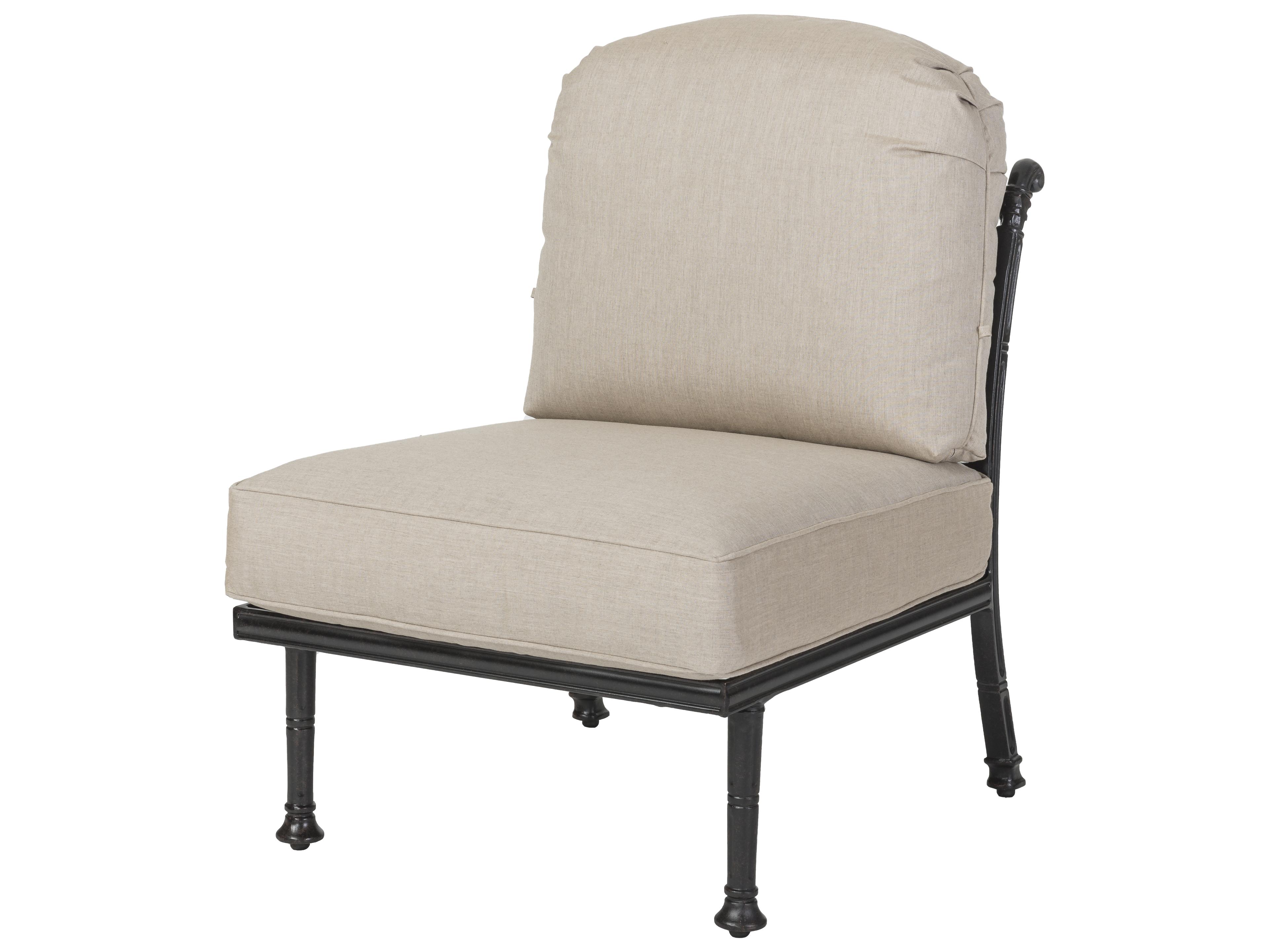 Florence Cast Aluminum Armless Patio Lounge Chair - No Cushion