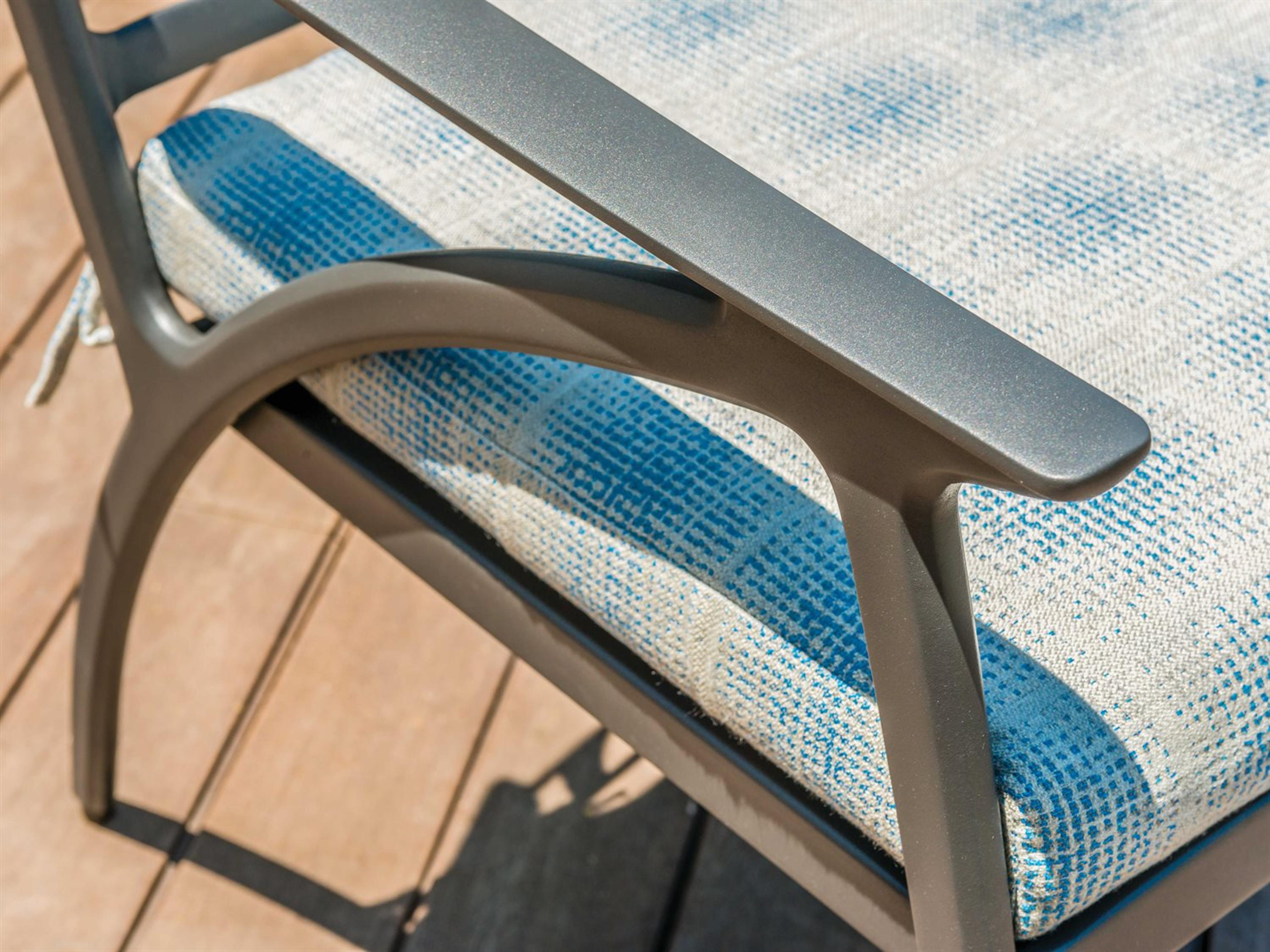 Gensun Amari Aluminum Carbon Patio Dining Arm Chair