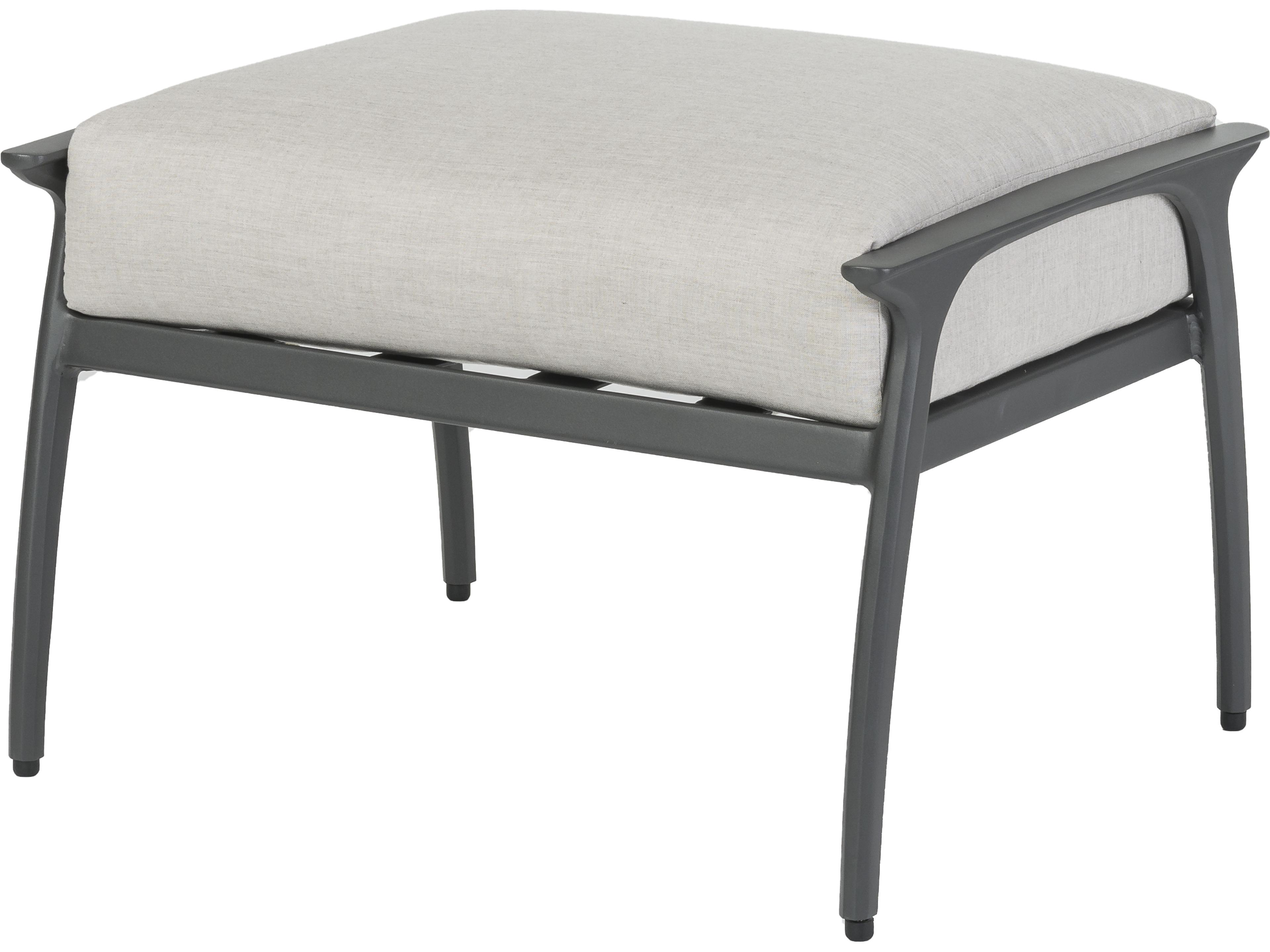 Amari Aluminum Carbon Outdoor Ottoman - No Cushion